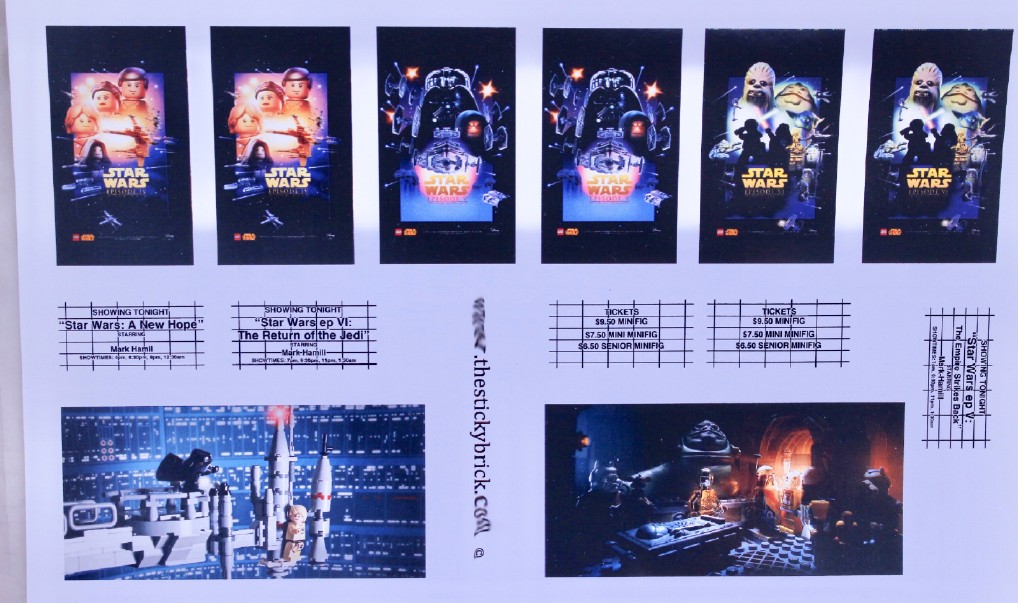 Lego Star Wars Original Sticker Sheet from set 75173 New and unused 