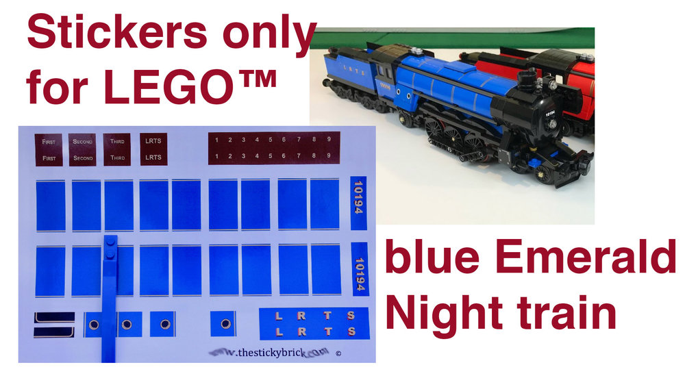 Blue LEGO™ 10194 Emerald Night replacement stickers Home