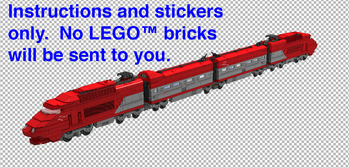precortadas Custom Pegatinas compatible con lego 7818 sticker Train passenger Carriage 