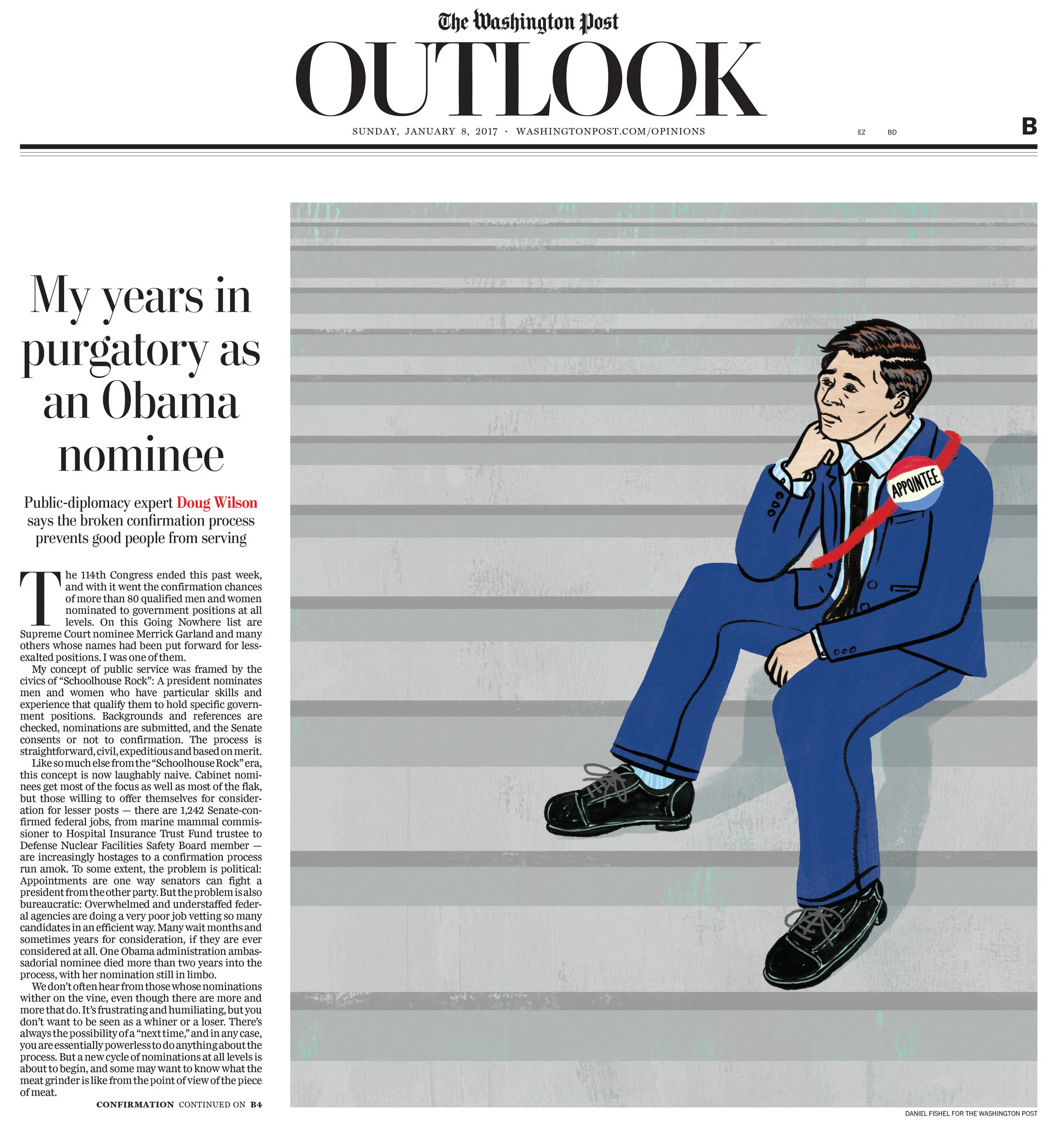 Washington Post -- I'm just an appointee, sitting on capital hill