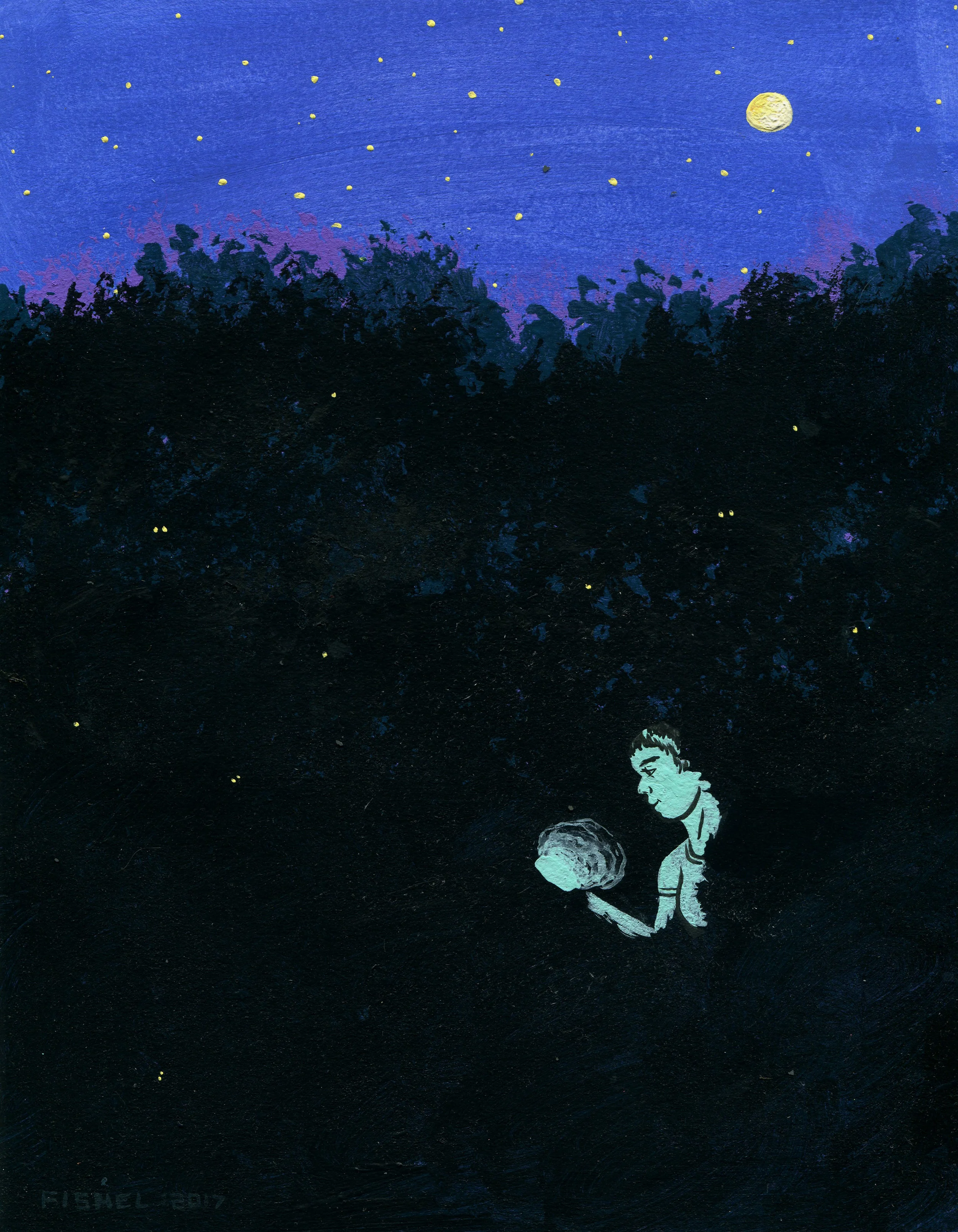 "Where are we now?" - 9"x7" - Acrylic and Graphite on paper