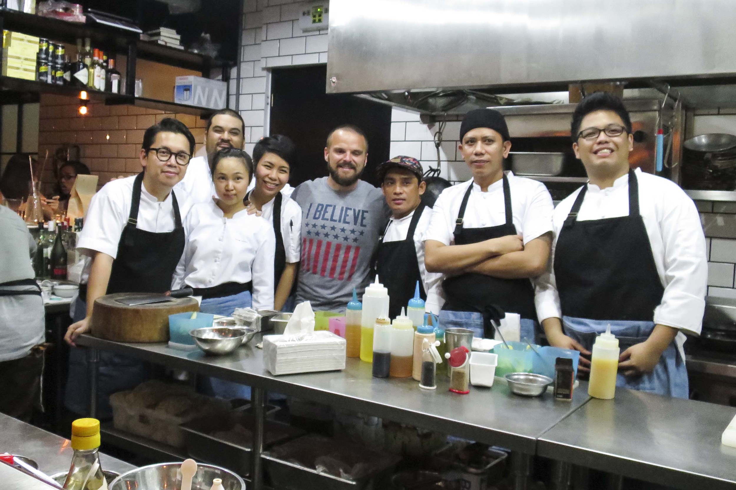 Nate with kitchen crew