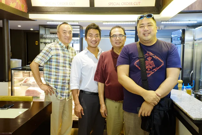 The men behind Wagyu Japanese Beef Meat Shop: Yoshikazu Yayano, Takayuki Hayano and Chef Seiji Kamura 