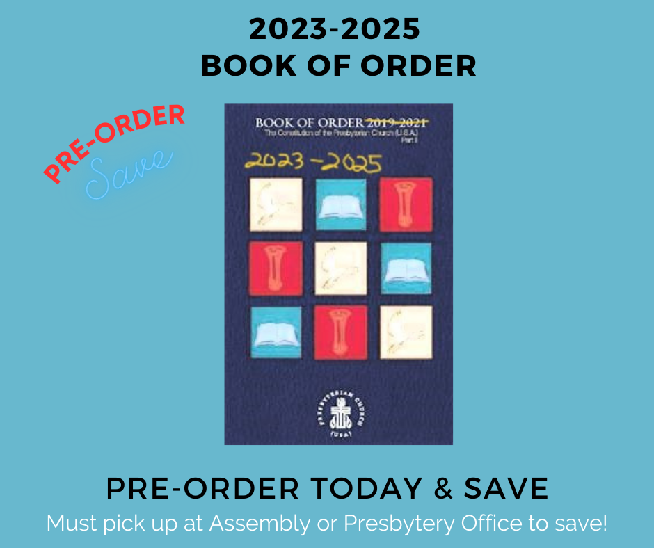 20232025 Book of Order PREORDER — Denver Presbytery