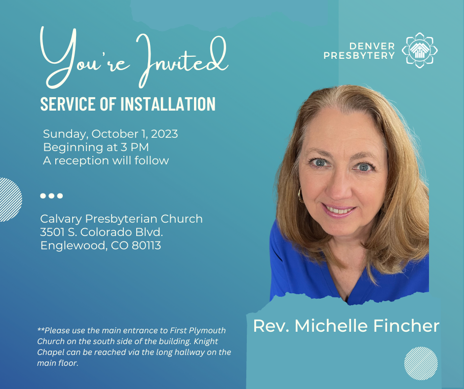 Service of Installation for Rev. Michelle Fincher at Calvary ...