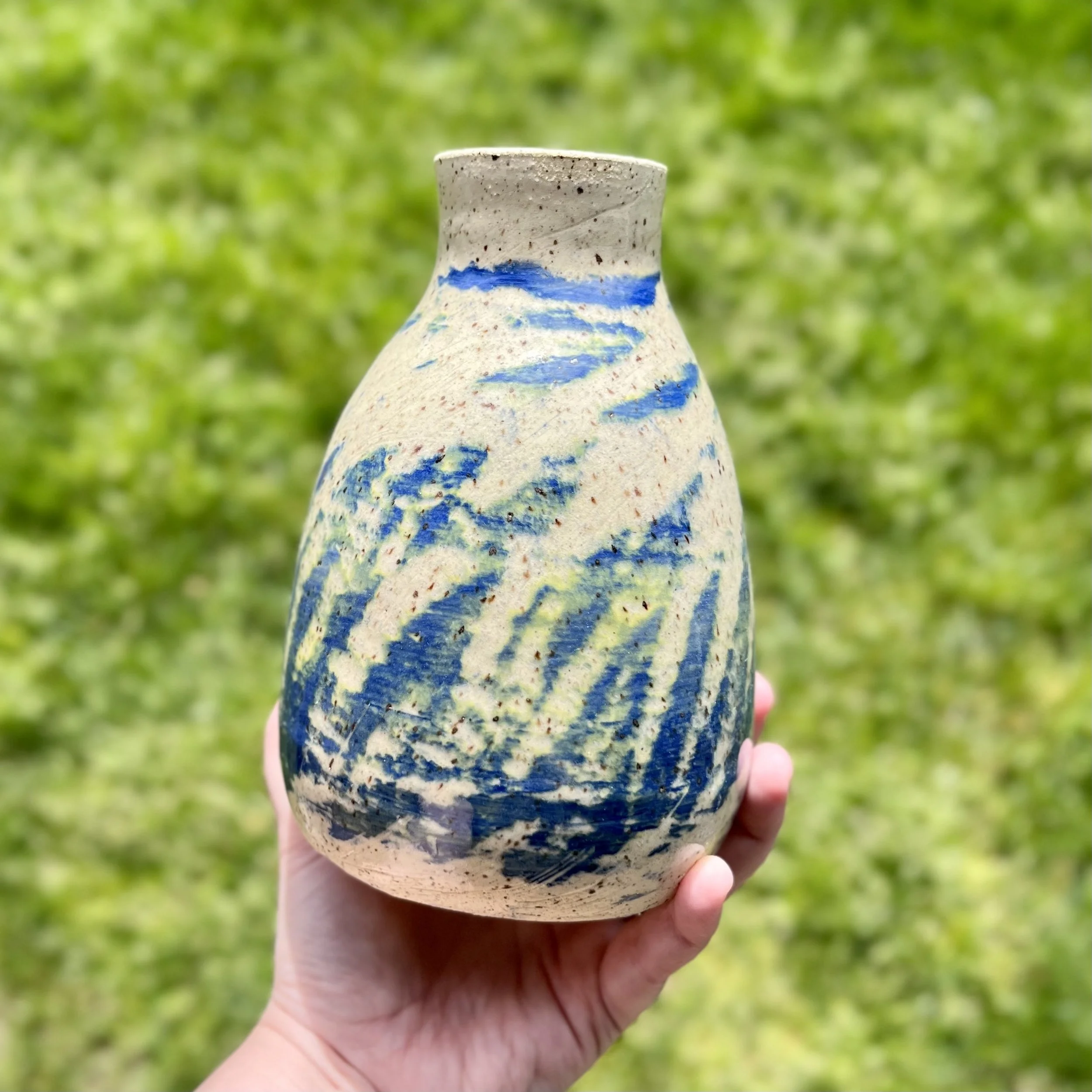 Ocean Marbled Vase