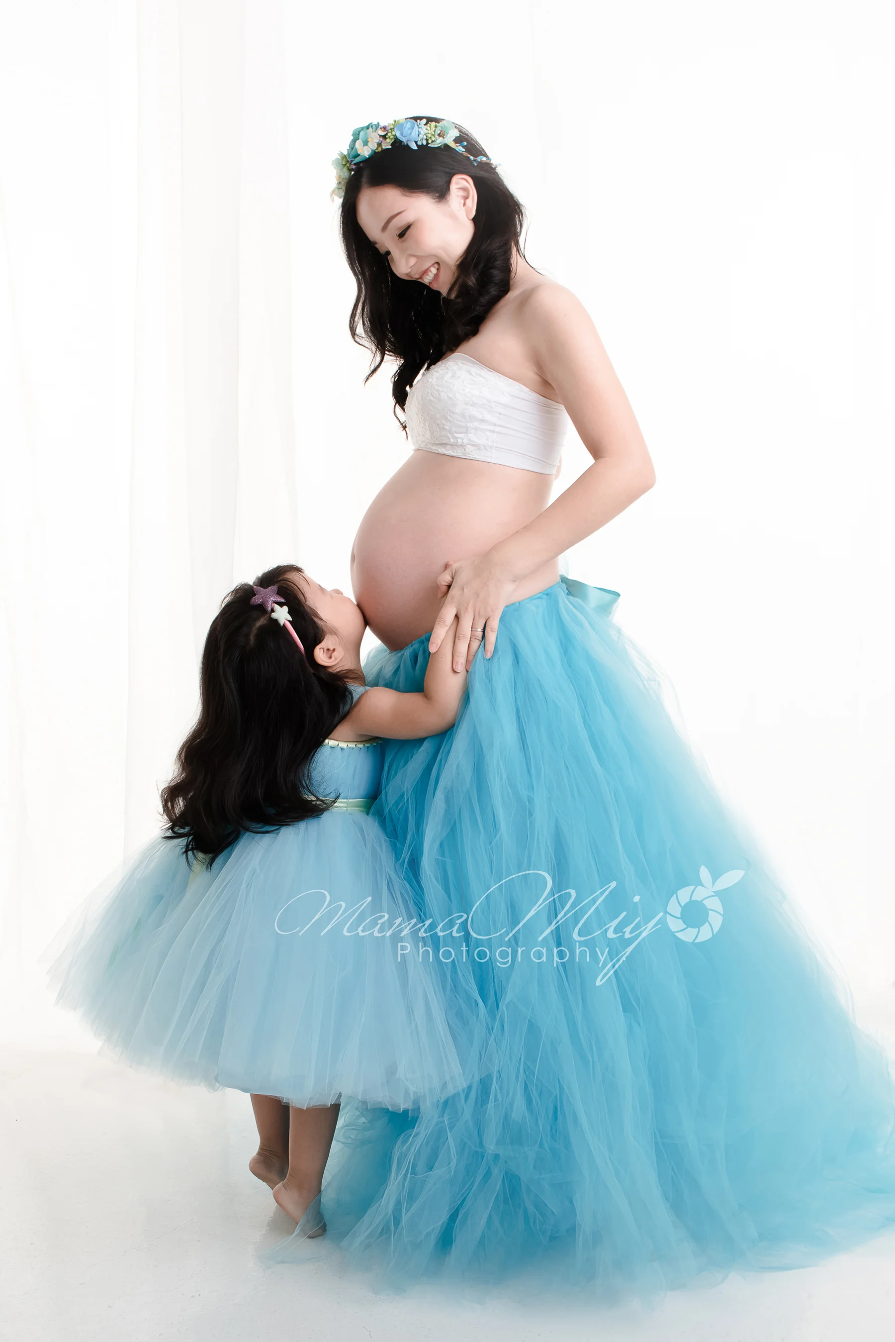 maternity blue tutu skirt