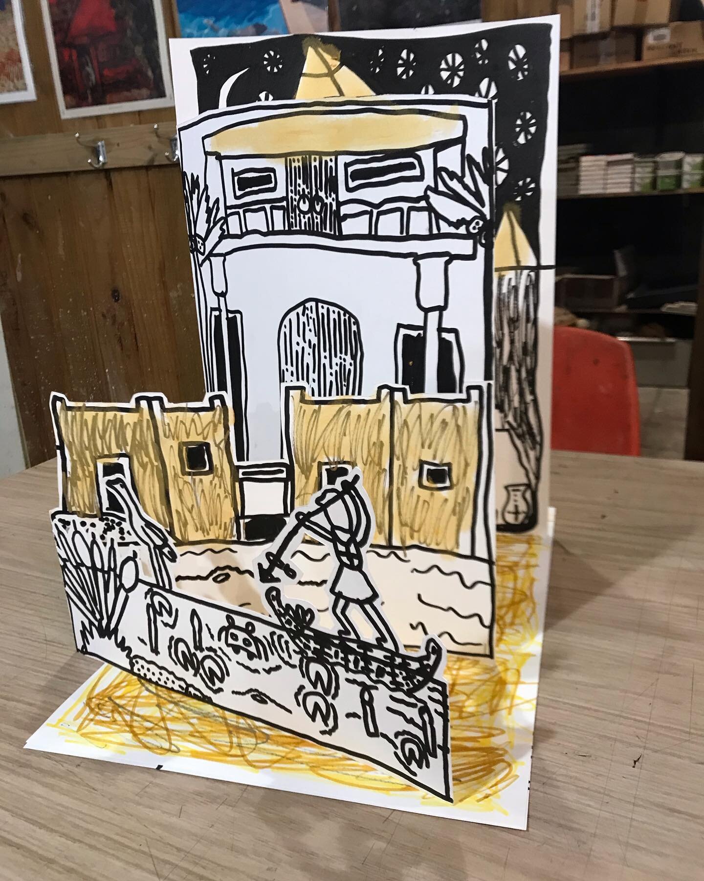 Egyptian diorama, by an Intermediate Student.  #ruthtuckartschool #diorama #feltpen #marker #egyptian #egypt #holidayprogram #schoolholidays #pyramid