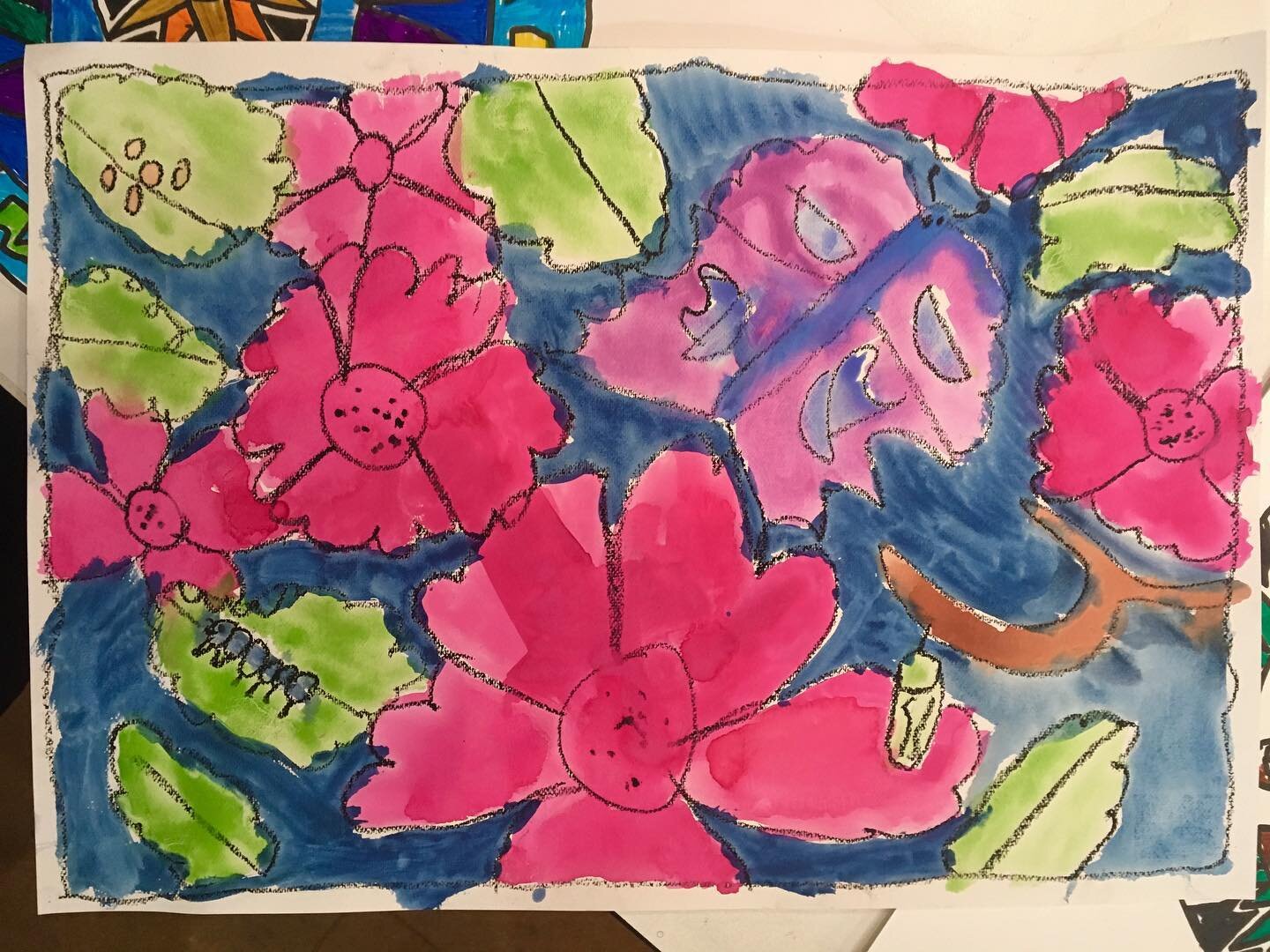 Life cycle of a butterfly, by Milo, 6yrs.
.
.

#watercolour #kidsart #butterfly #lifecycle #painting #caterpillar #hibiscus #pink