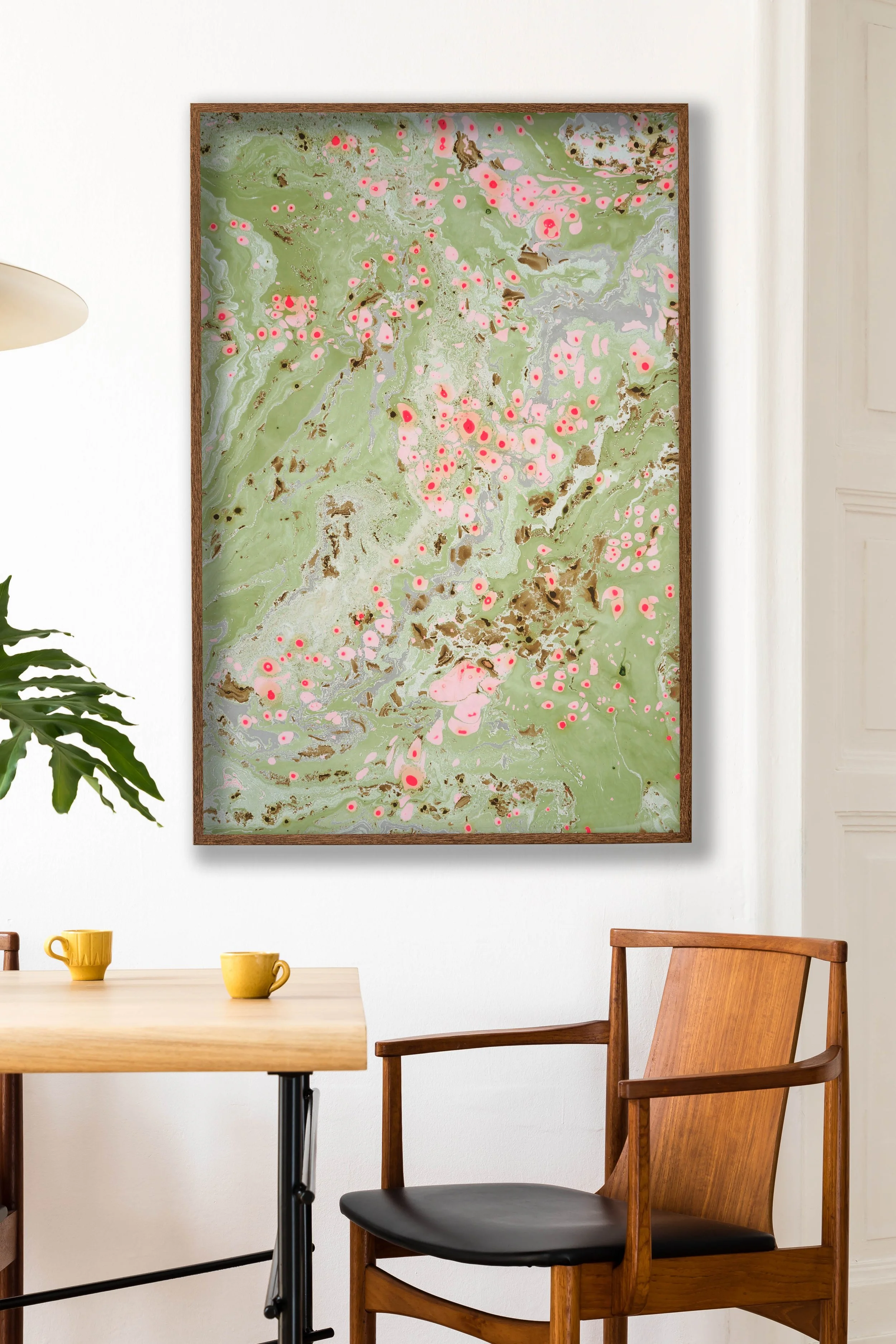 One-off Marble wallpaper print 'salt marshes'