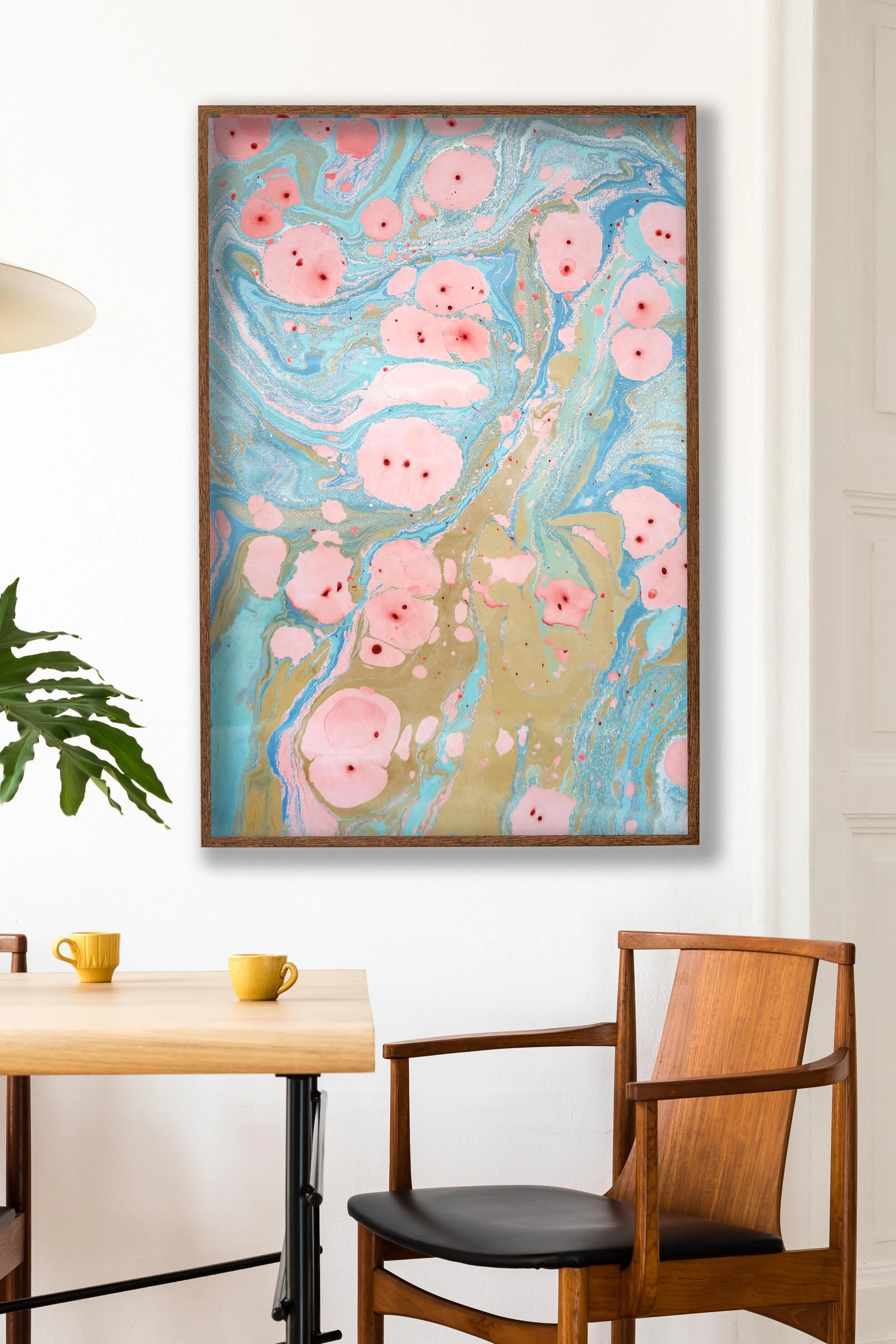 One-off Marble wallpaper print 'cherry blossom'
