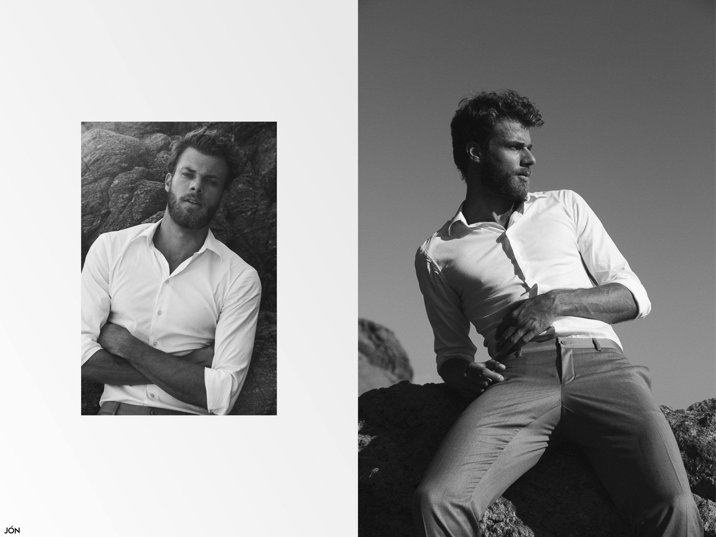 Shirt by Emporio Armani and pants by Ricardo Almeida