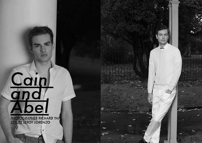 Left: Shirt Ben Sherman . Pants Abercrombie & Fitch . Right: Shirt Ben Sherman Jumper Uniqlo Tie Marks & Spencer Pants Calvin Klein Jeans Shoes Di Vinch
