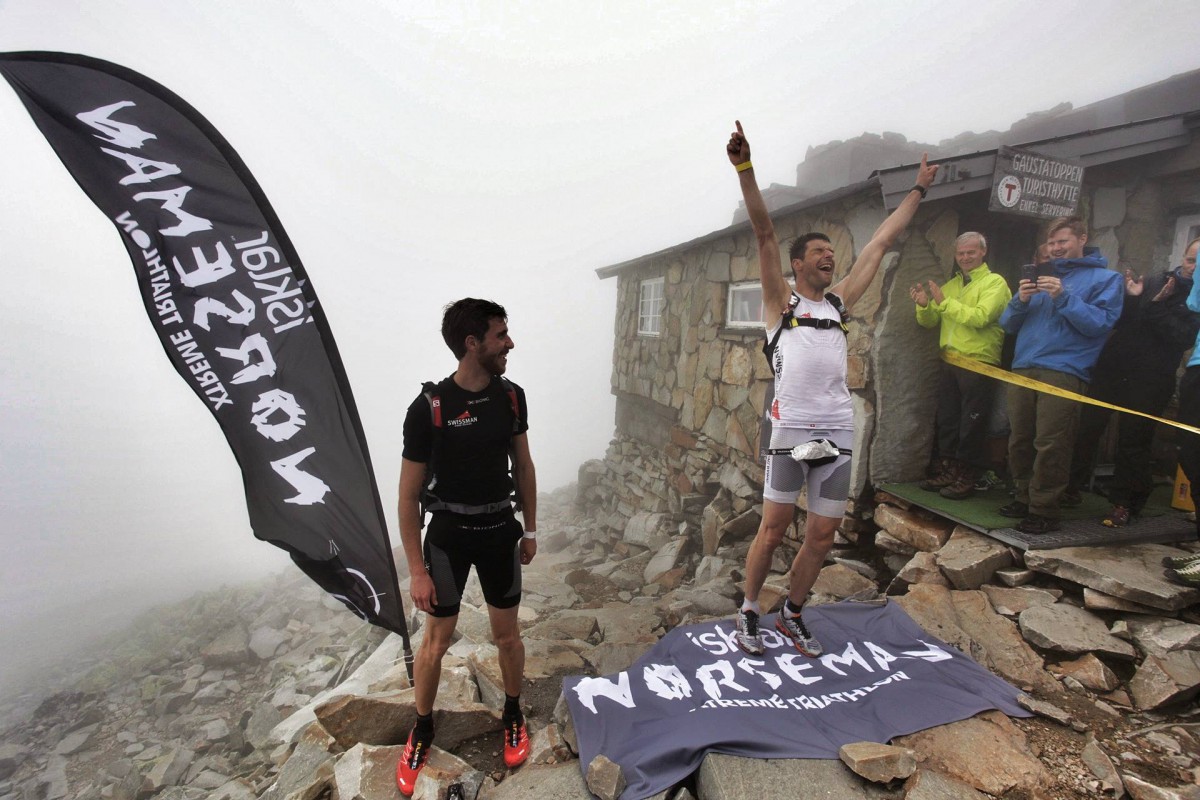 The finish of the Norseman Xtreme Triathlon
