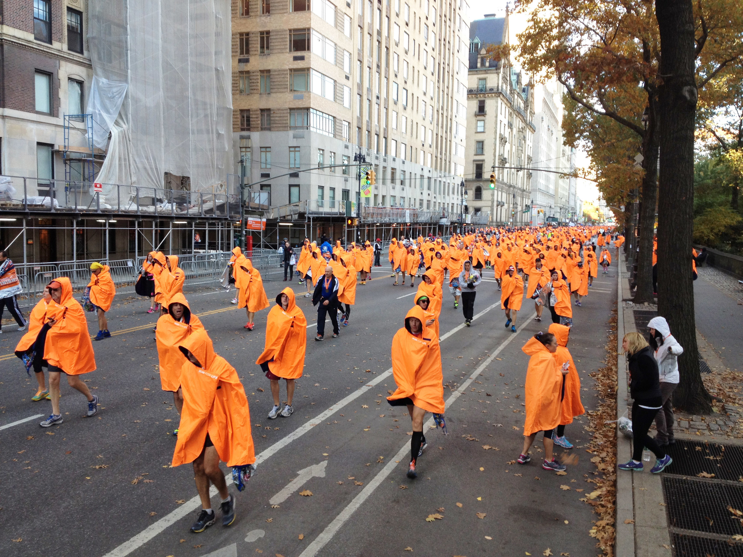 Marathoners after the New York Marathon
