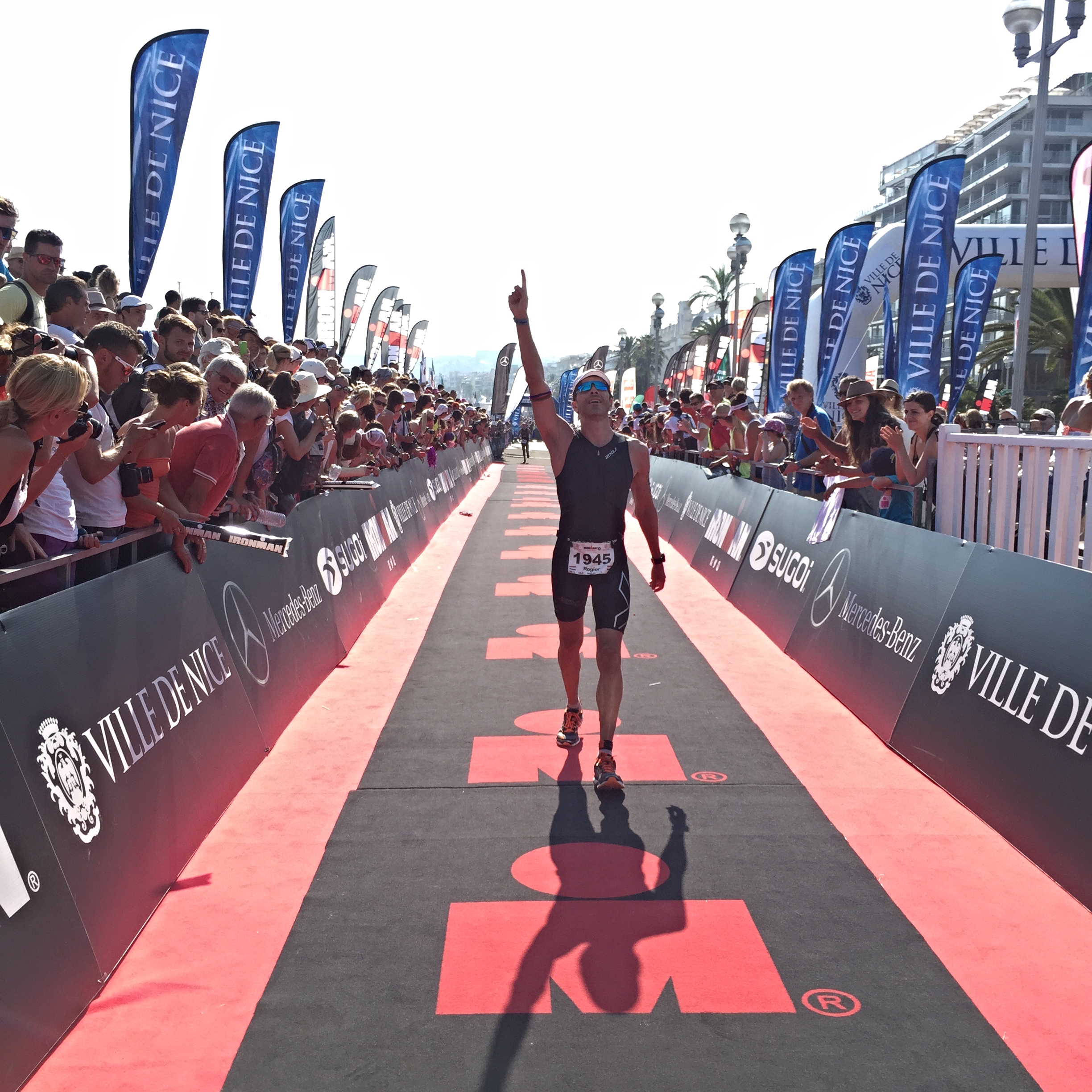 I walked the final 10 meters to soak up the energy from the enthusiastic crowd