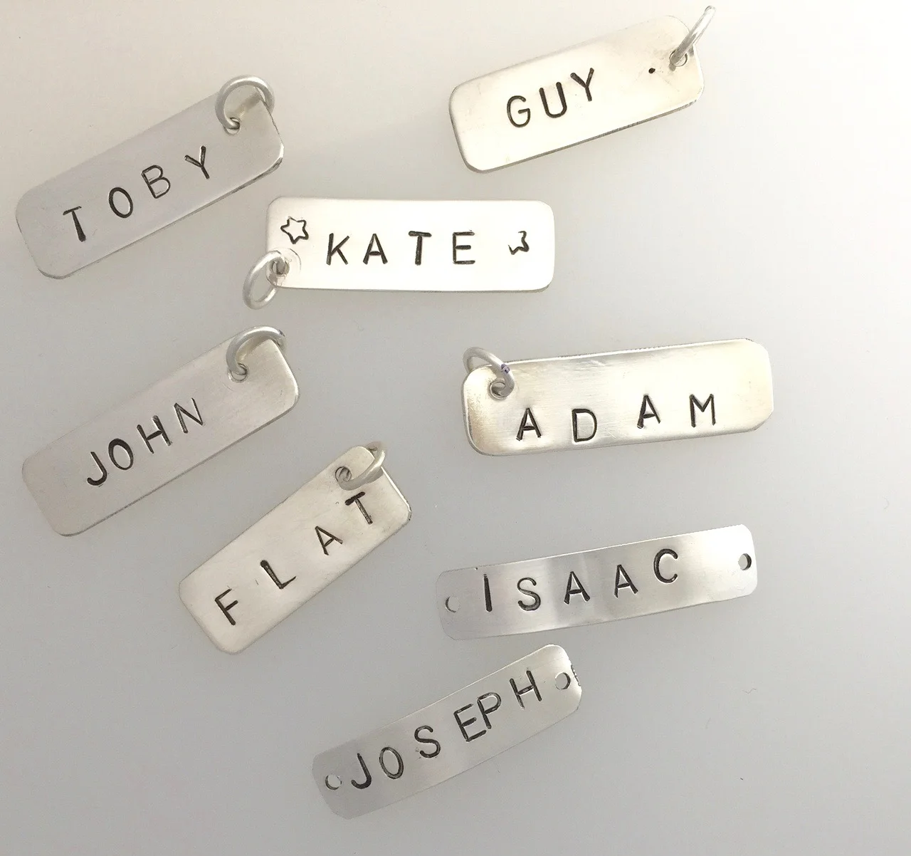 Personalised silver charms