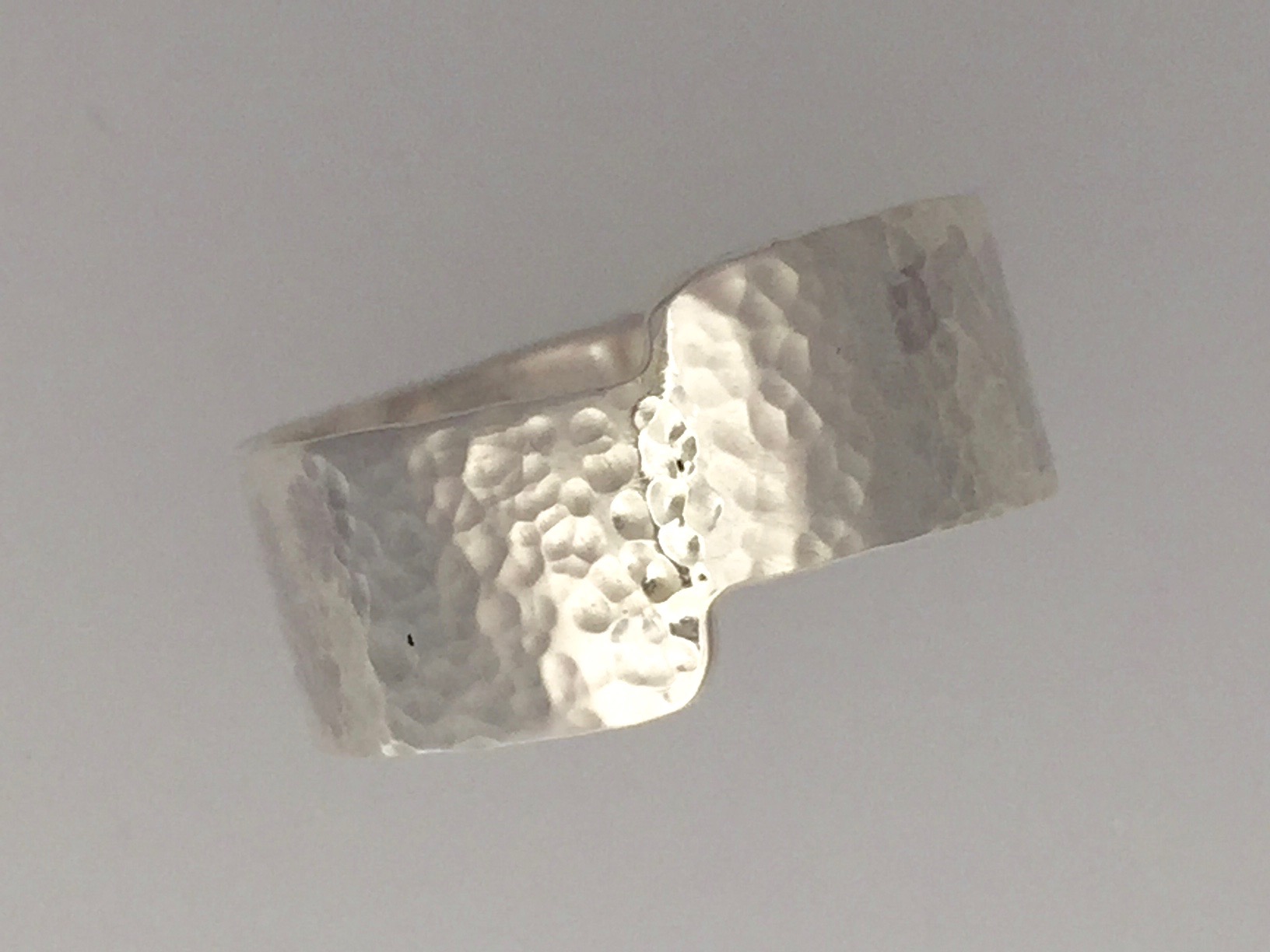 Textured silver ring
