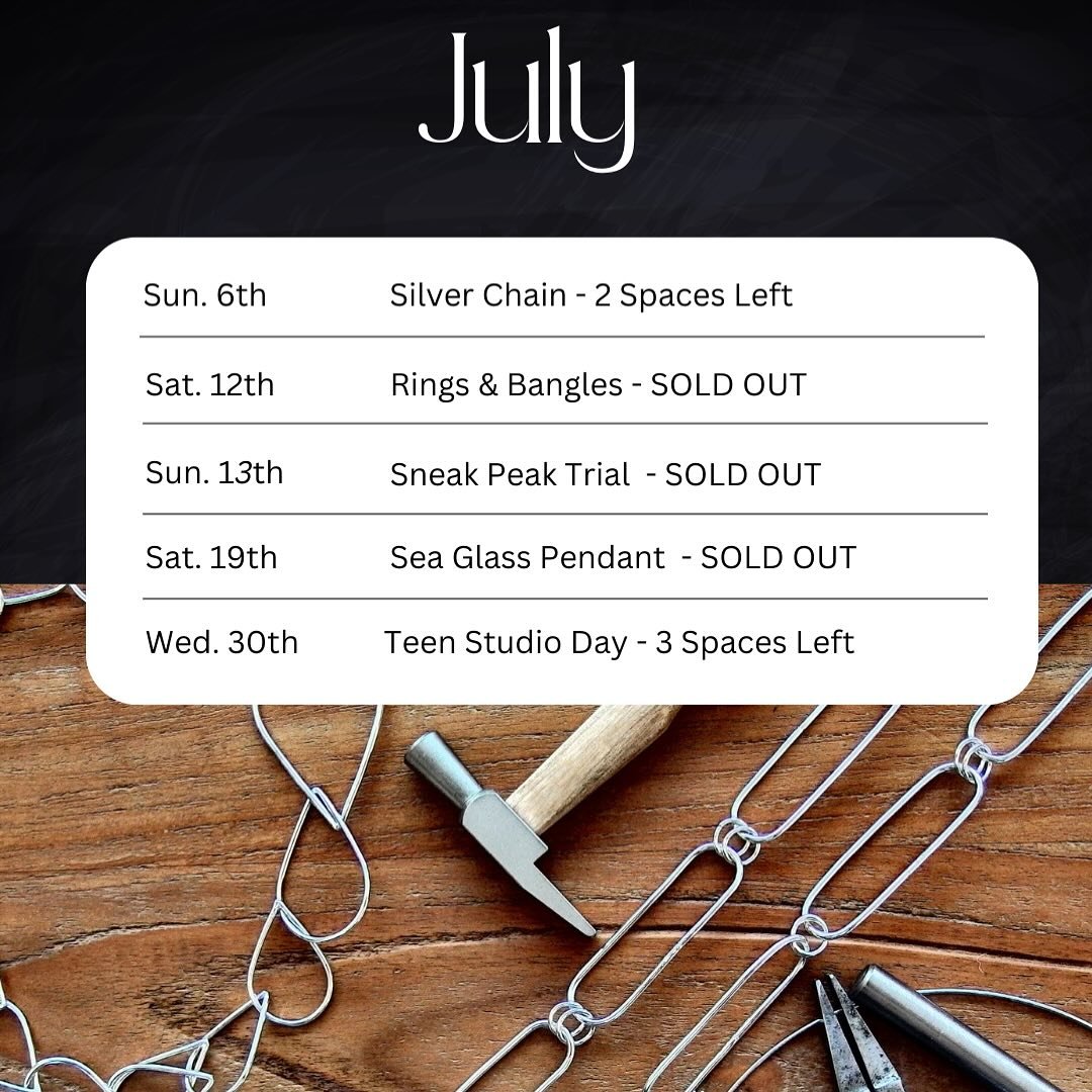 I can&rsquo;t believe it&rsquo;s nearly July!! 

We&rsquo;ve for a great lineup this month, and we&rsquo;re especially excited to announce the return of our Teen Studio Days over the summer holidays ✨

Our Teen Studio Days are perfect for creative te