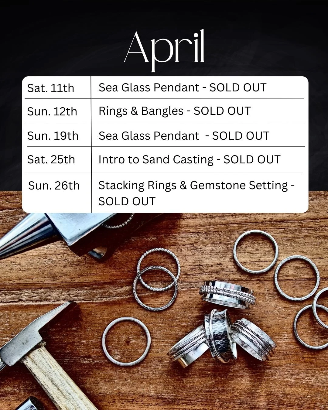 Spring is in the air and we&rsquo;re getting creative in the studio!

Our April workshops are fully booked, but the good news - we still have a few spaces left for May&hellip;

It&rsquo;s the perfect time to try something new, learn a hands-on skill,