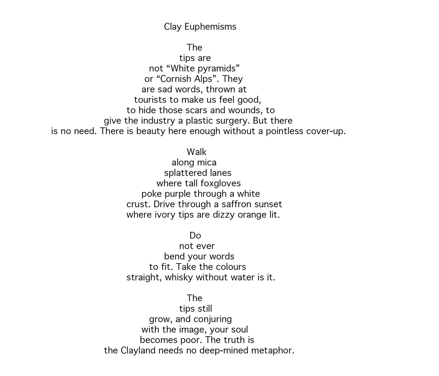 Poem by Alan Kent, Cornish Author