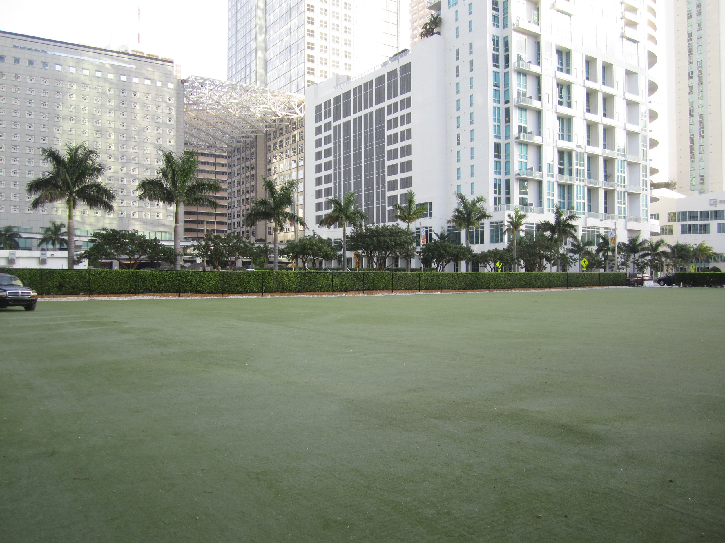  open field at hotel where Sailgate event was held 