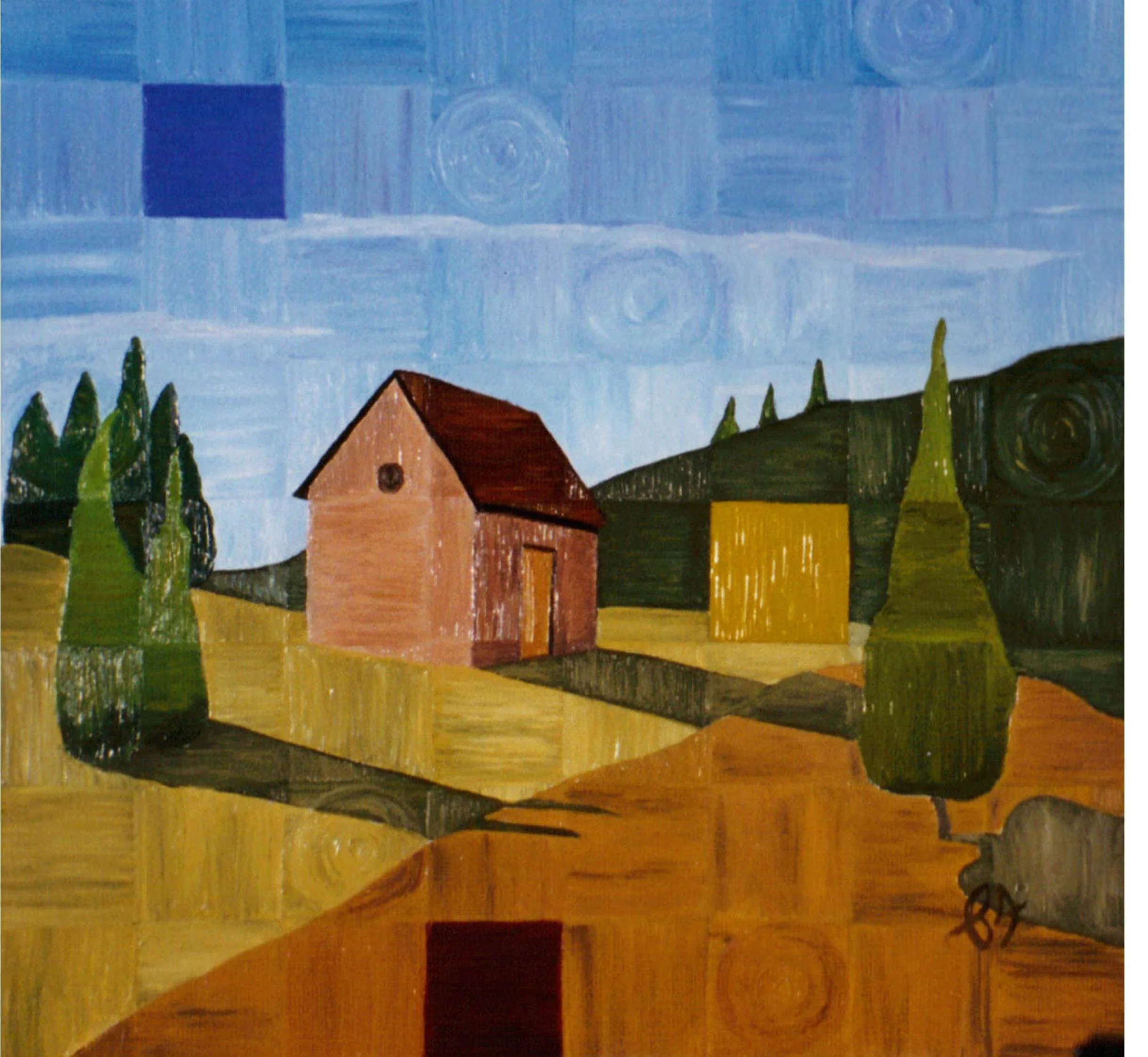  these examples of my storybook landscapes are all oil on board. my pieces have been carried by galleries in new hope, PA, provincetown, MA, and in rye, NY. and have been accepted in numerous juried shows over the years as well.&nbsp; 