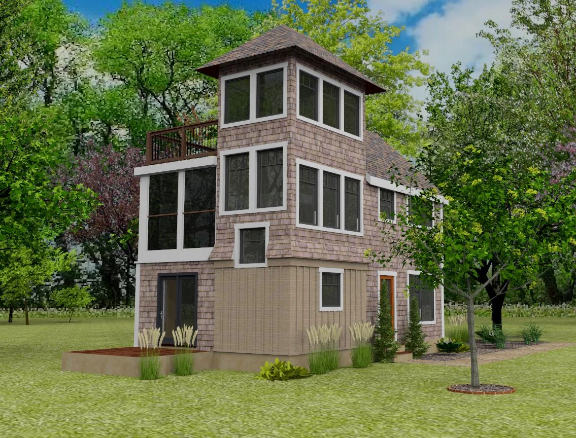   single family home I designed on Cape Cod in Massachusetts. the house had to be built on a pre-determined rectangular footprint; my goal was to create a dwelling that took advantage of amazing views and did not feel like the simple rectangle on whi