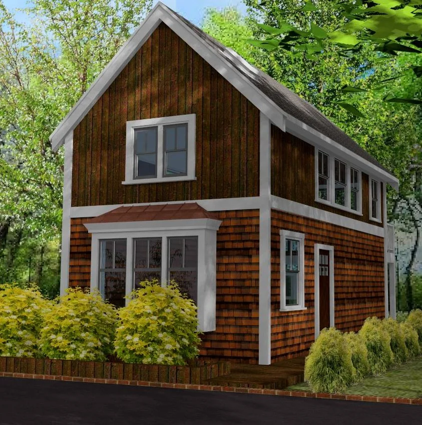   photos, plans, and Sketchup renderings of a cottage&nbsp;   I designed on Cape Cod. a two-room, one-story cottage was transformed into a two-story structure with a great dose of style.  