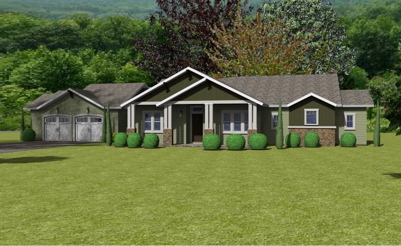  this craftsman inspired home was designed for Red Dot Design/ Build specifically for a lot in Chapel Ridge in Pittsboro, NC. 