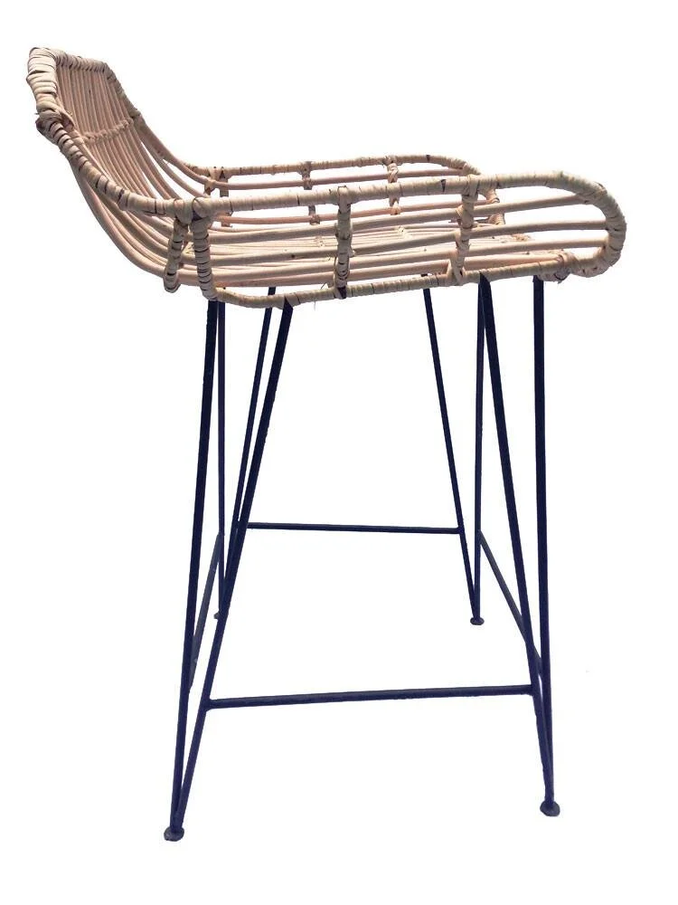 Rattan Bar Stool - Natural