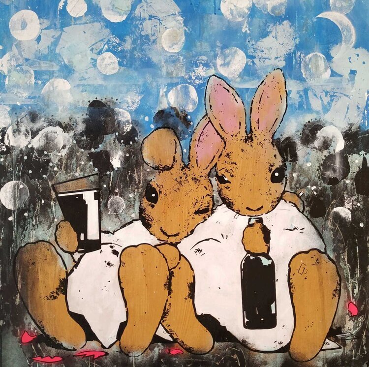 Harry-Bunce-Artist-Late-Start-Rabbits-Ad-Lib-Gallery-Wimbledon-2.jpg