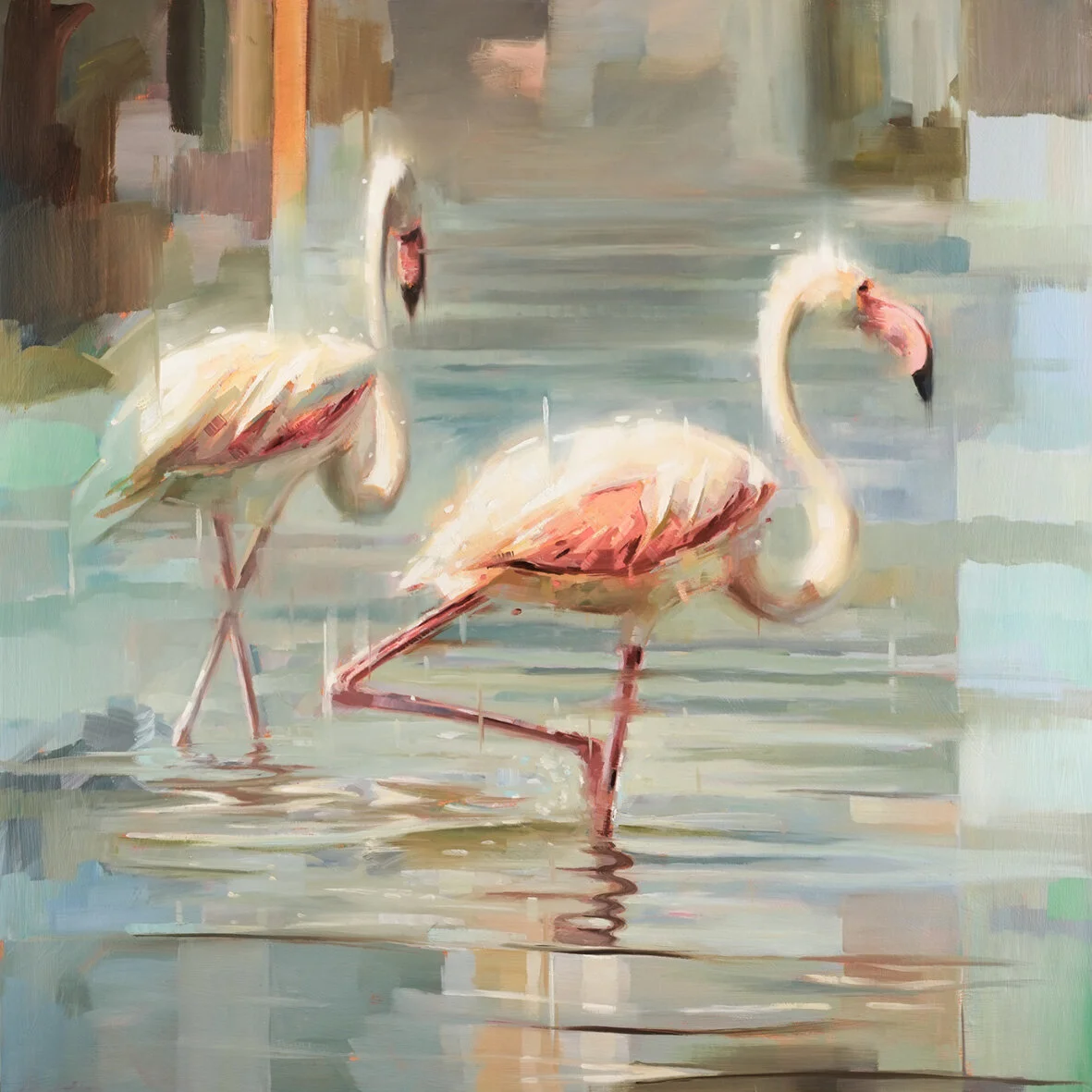 Sardinian Flamingos 1, by Johnny Morant