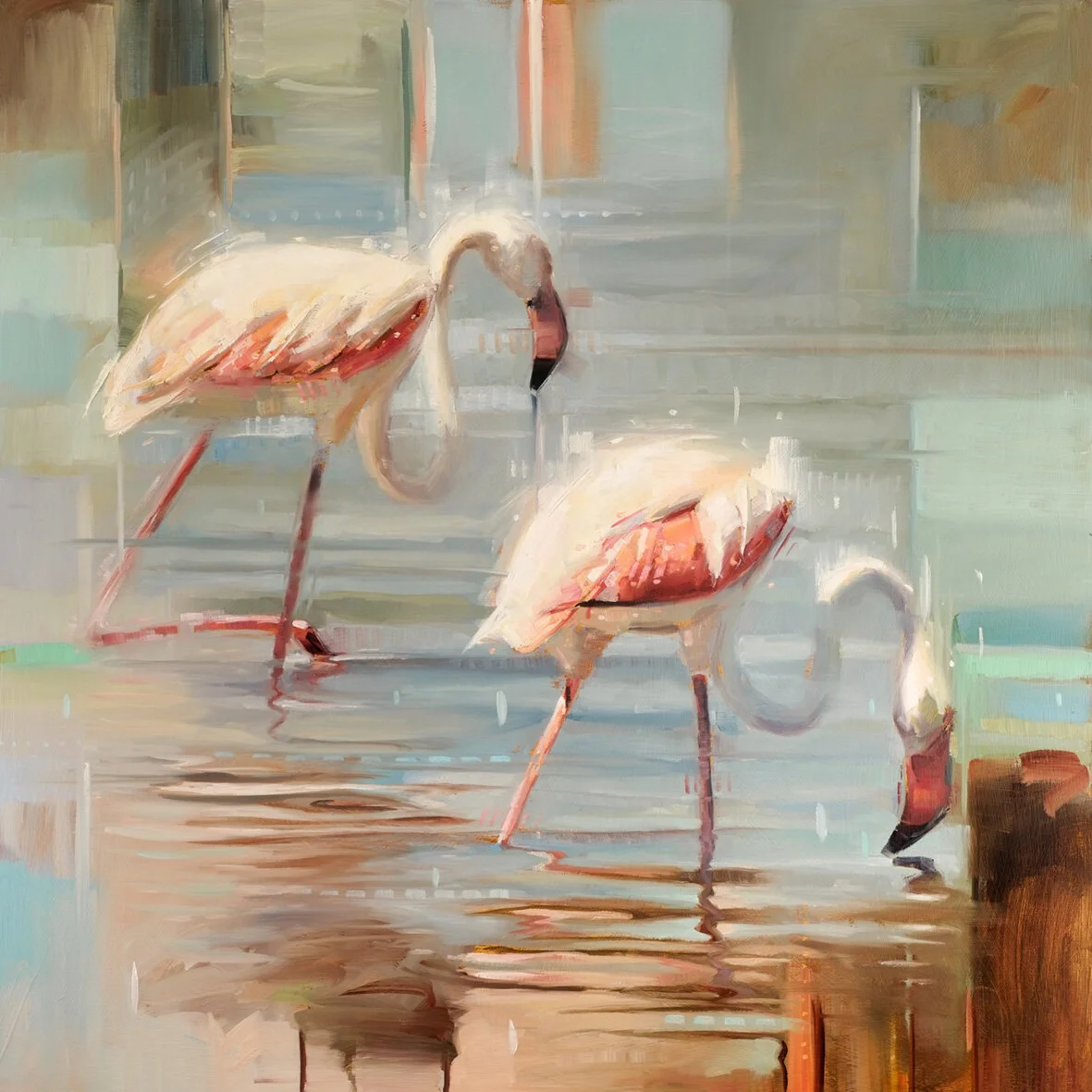 Sardinian Flamingos 2, by Johnny Morant
