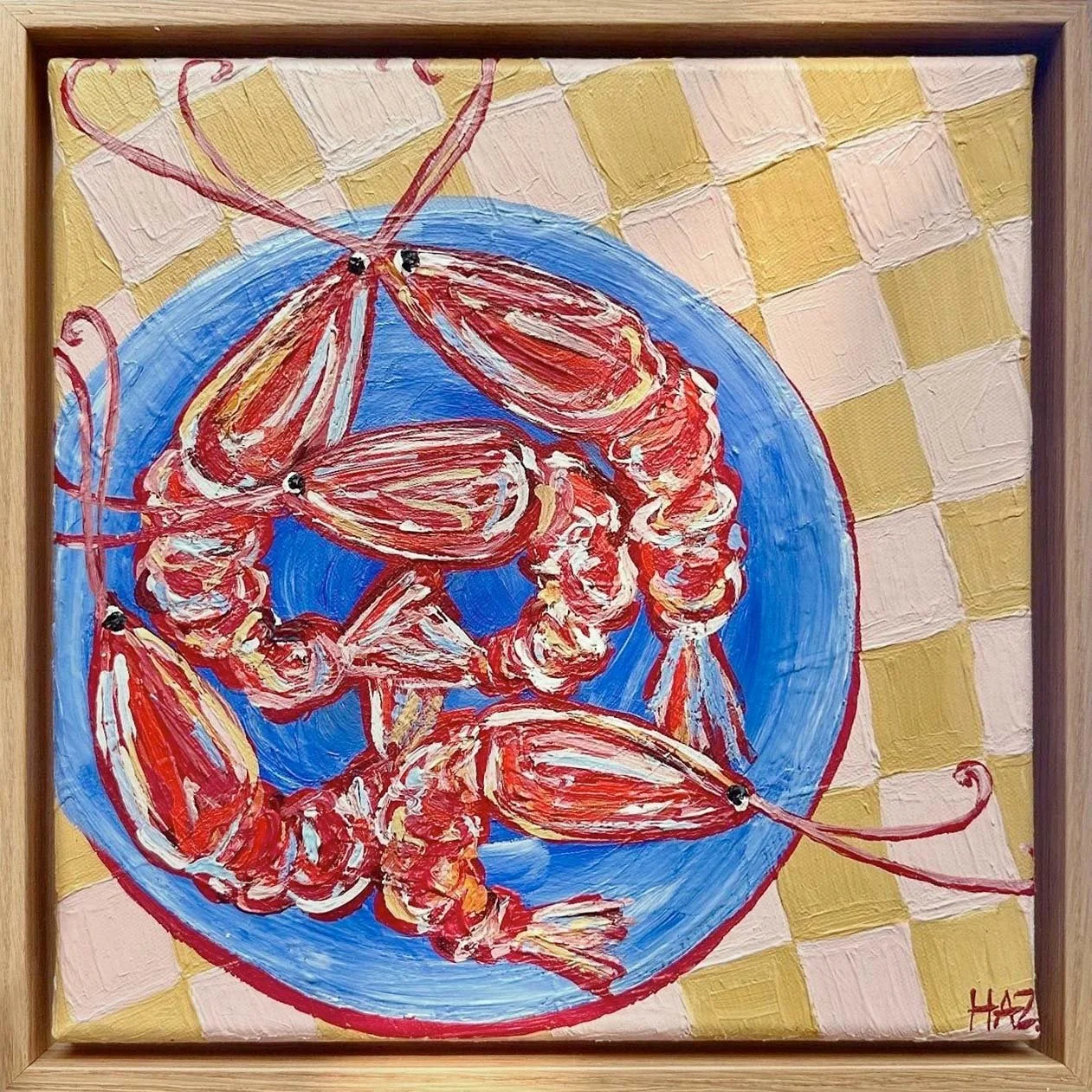Prawns on Blue