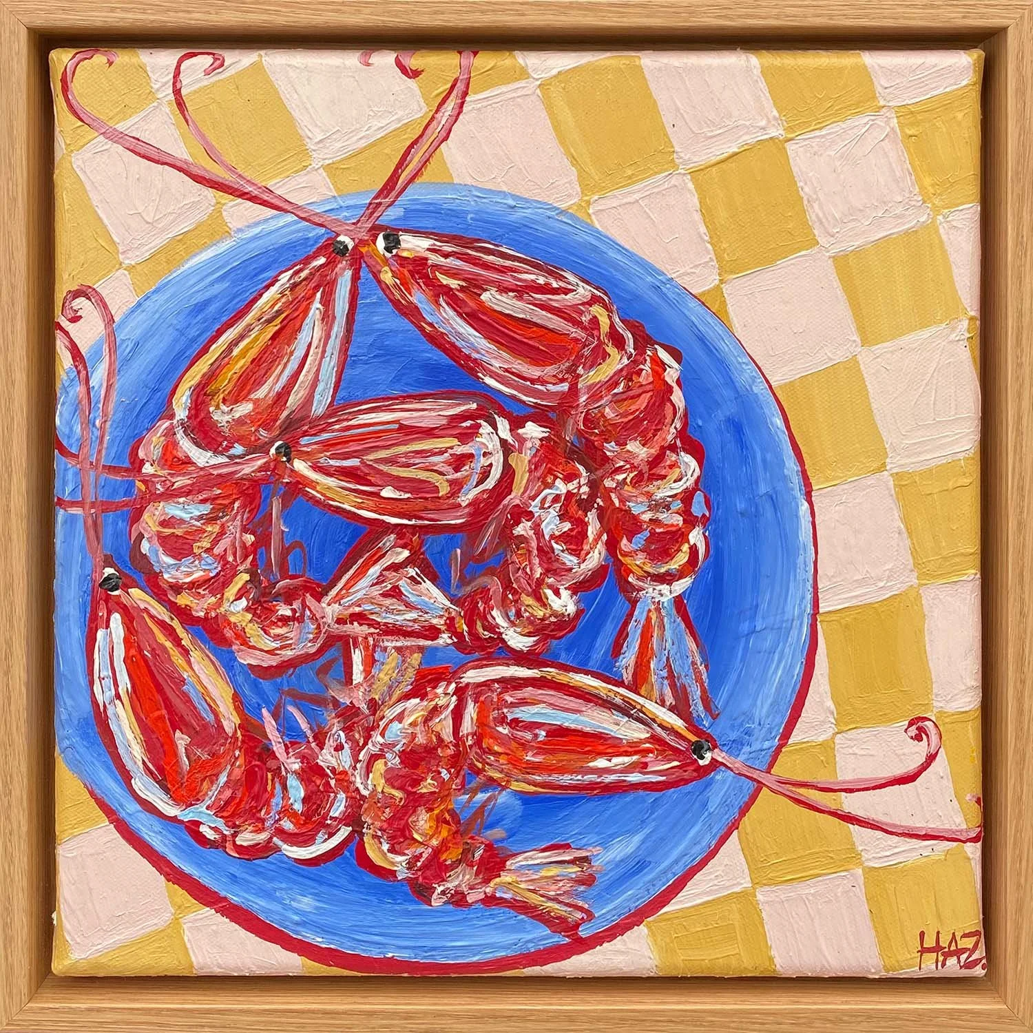 Prawns on Blue