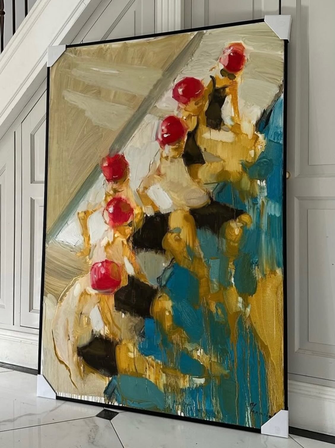 'Swimming Lesson #2' by @irynayermolova_art available now at #adlibgallery #wimbledonvillage 

Oil on canvas
153 x 102 cm

Enquire here @adlibgallery to arrange a viewing or to try this out in your home 🤩