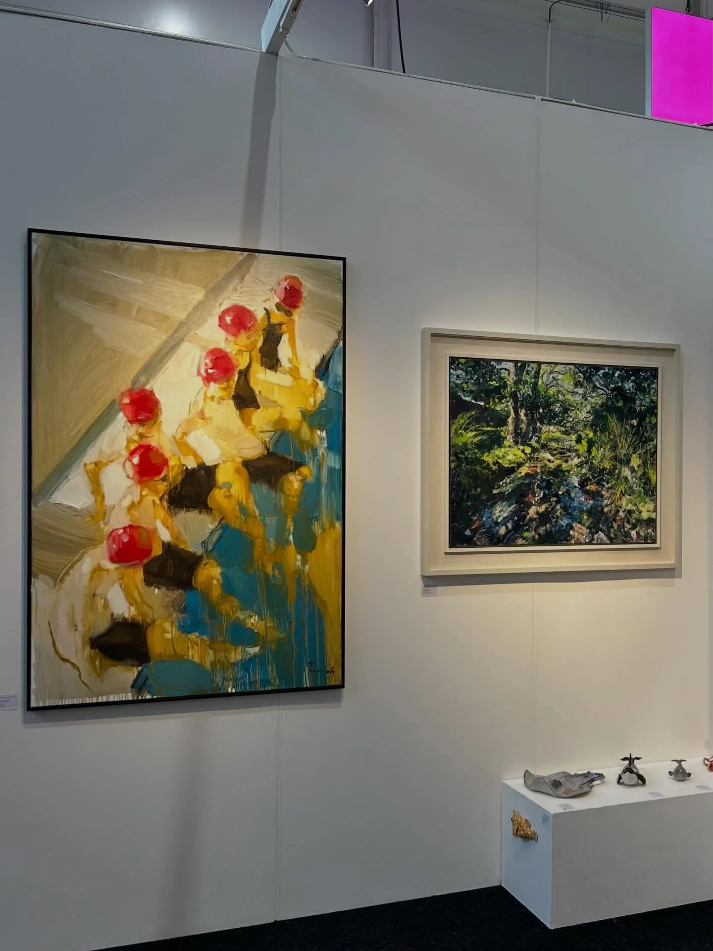 @irynayermolova_art and @ianmowforth_painter at @affordableartfairuk #london with @adlibgallery 

STAND B10 come and visit us soon 🤩