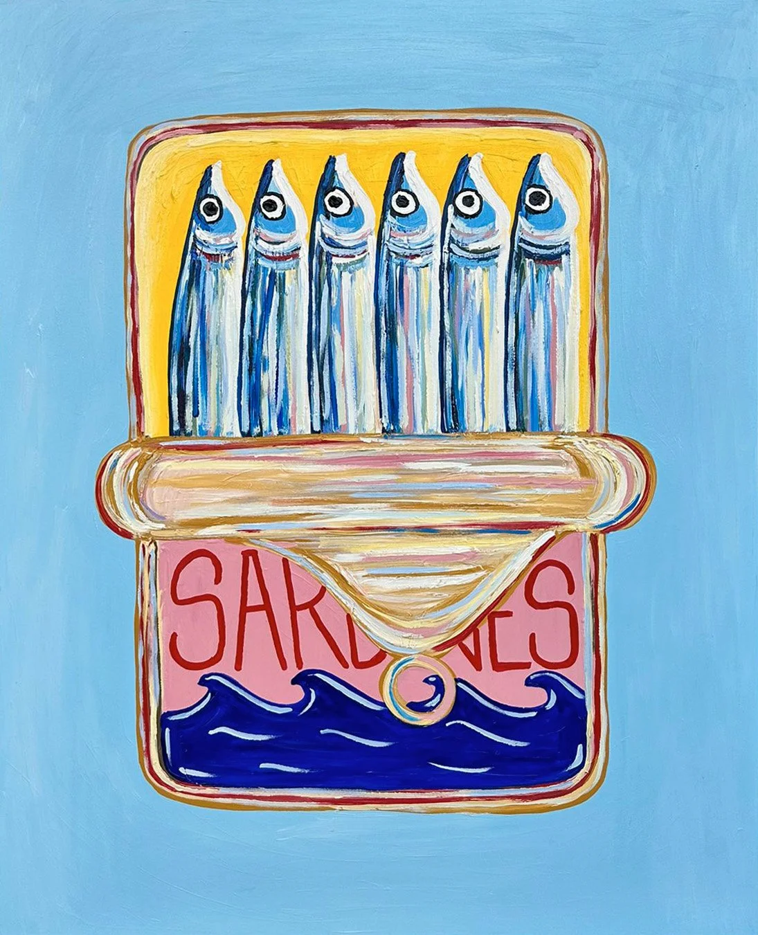Sardines on Blue