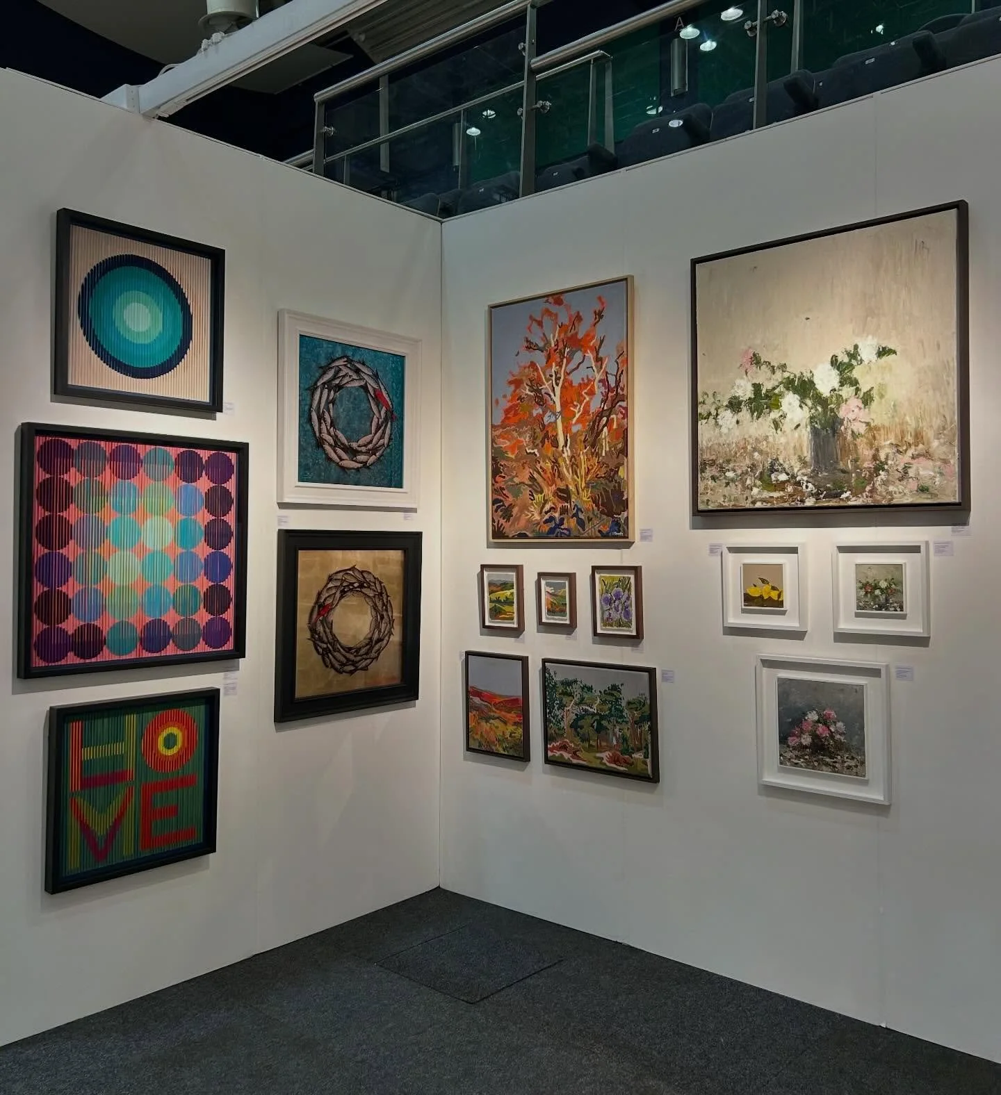 Gorgeous &amp; super artworks by @senashah_artwork @jobakerart @kates_paints @hib31_art at @freshartfair #cheltenham with @adlibgallery stand 6, until 5pm Sunday 🤩