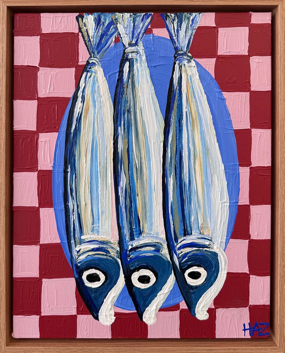 Fish on Checkers