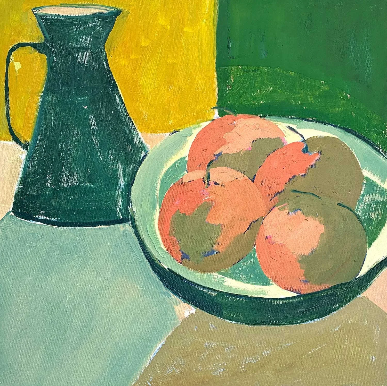 Green Jug, Four Apples