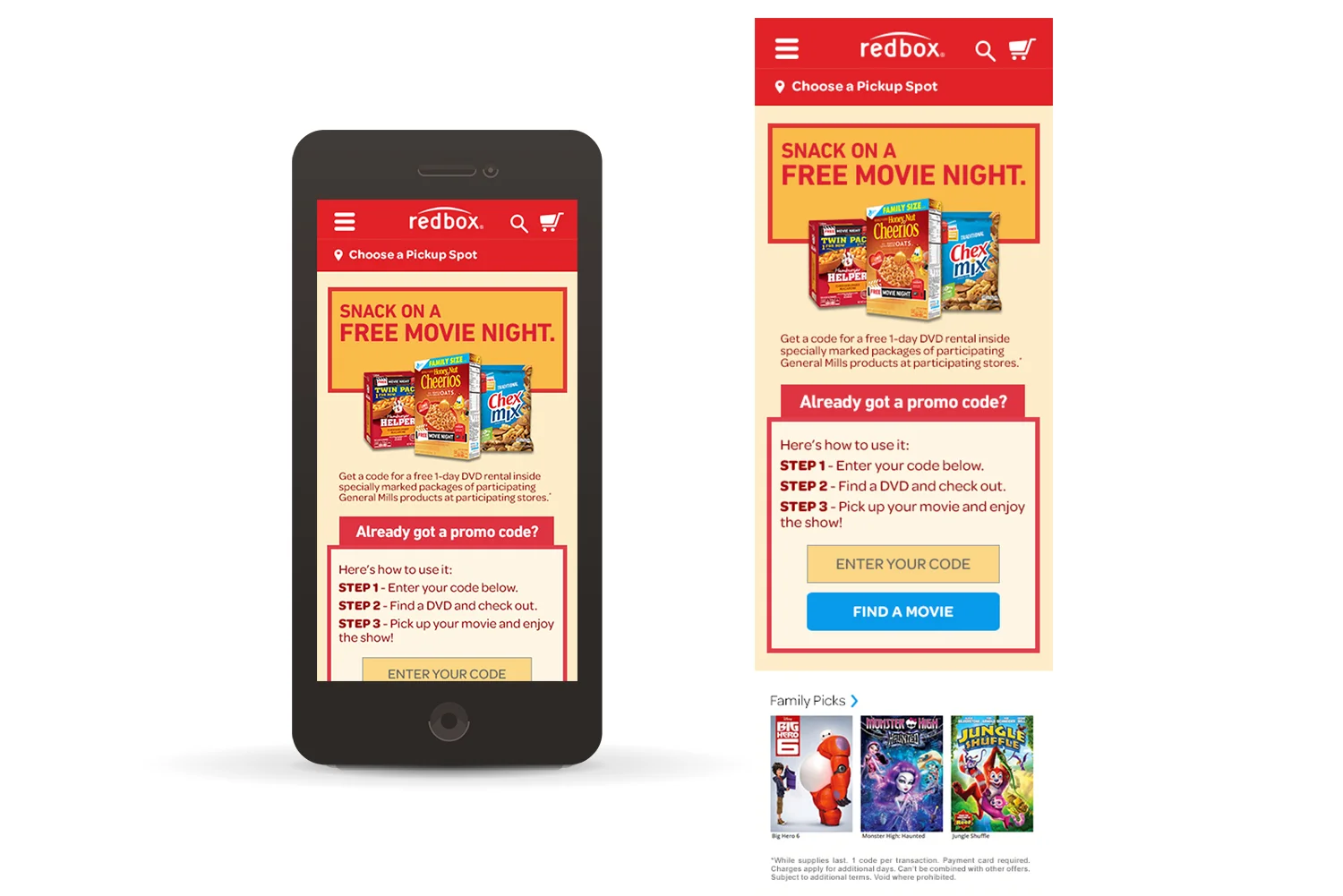 Landing Page (mobile)