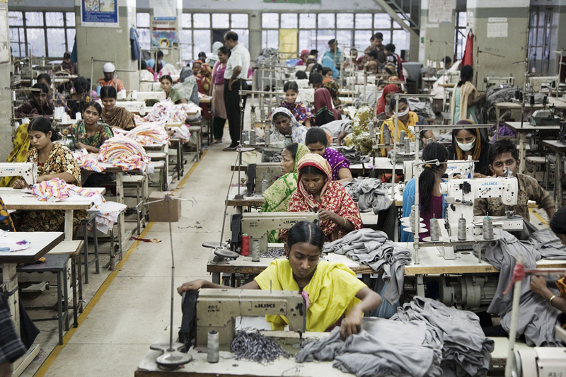 A clothing factory in Bangladesh