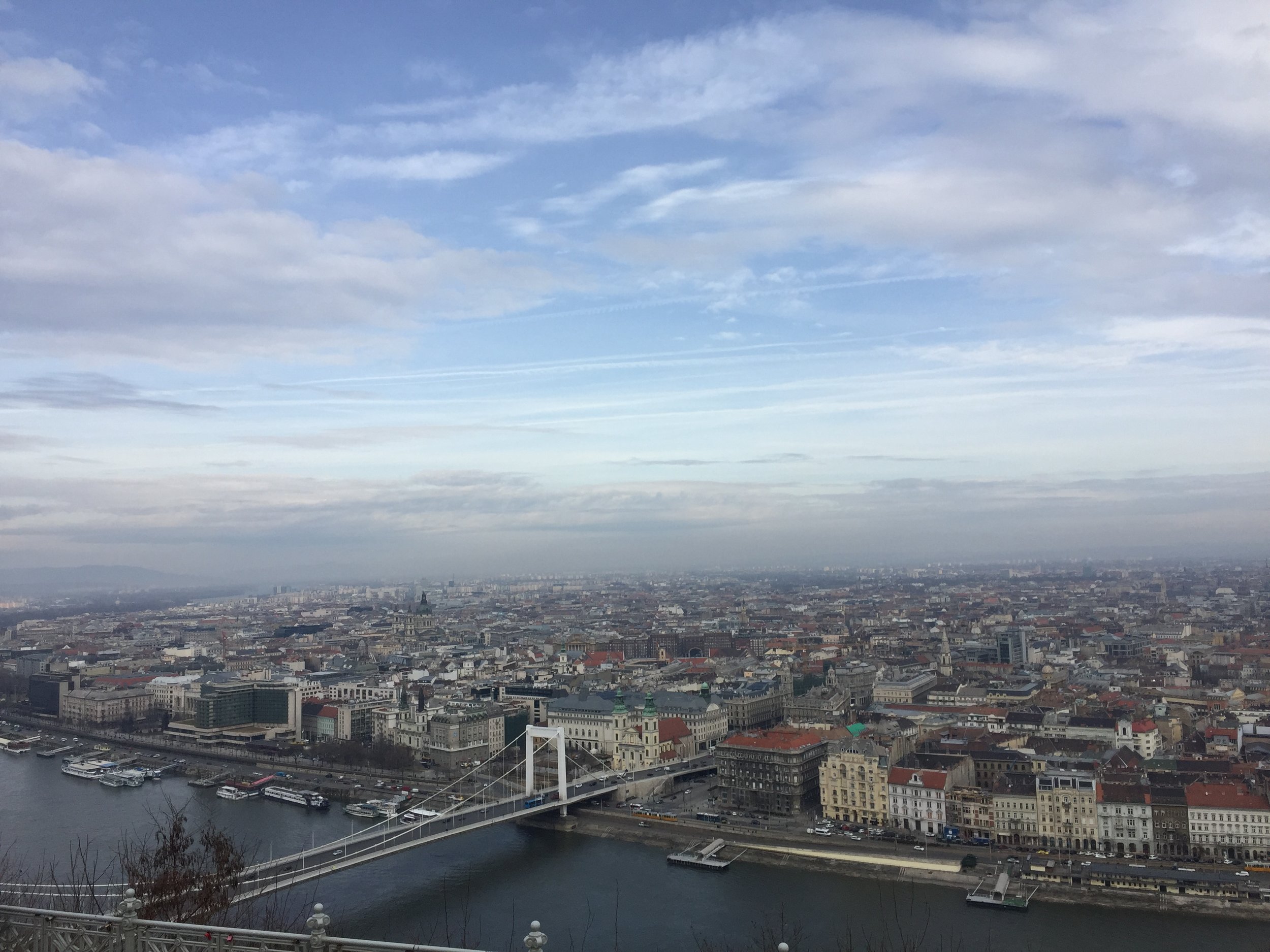 The view from the top of Gellért Hill