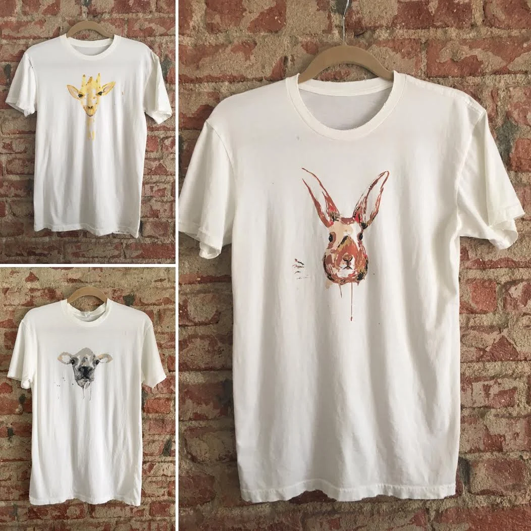 Stone-washed Vintage style Screen printed T's