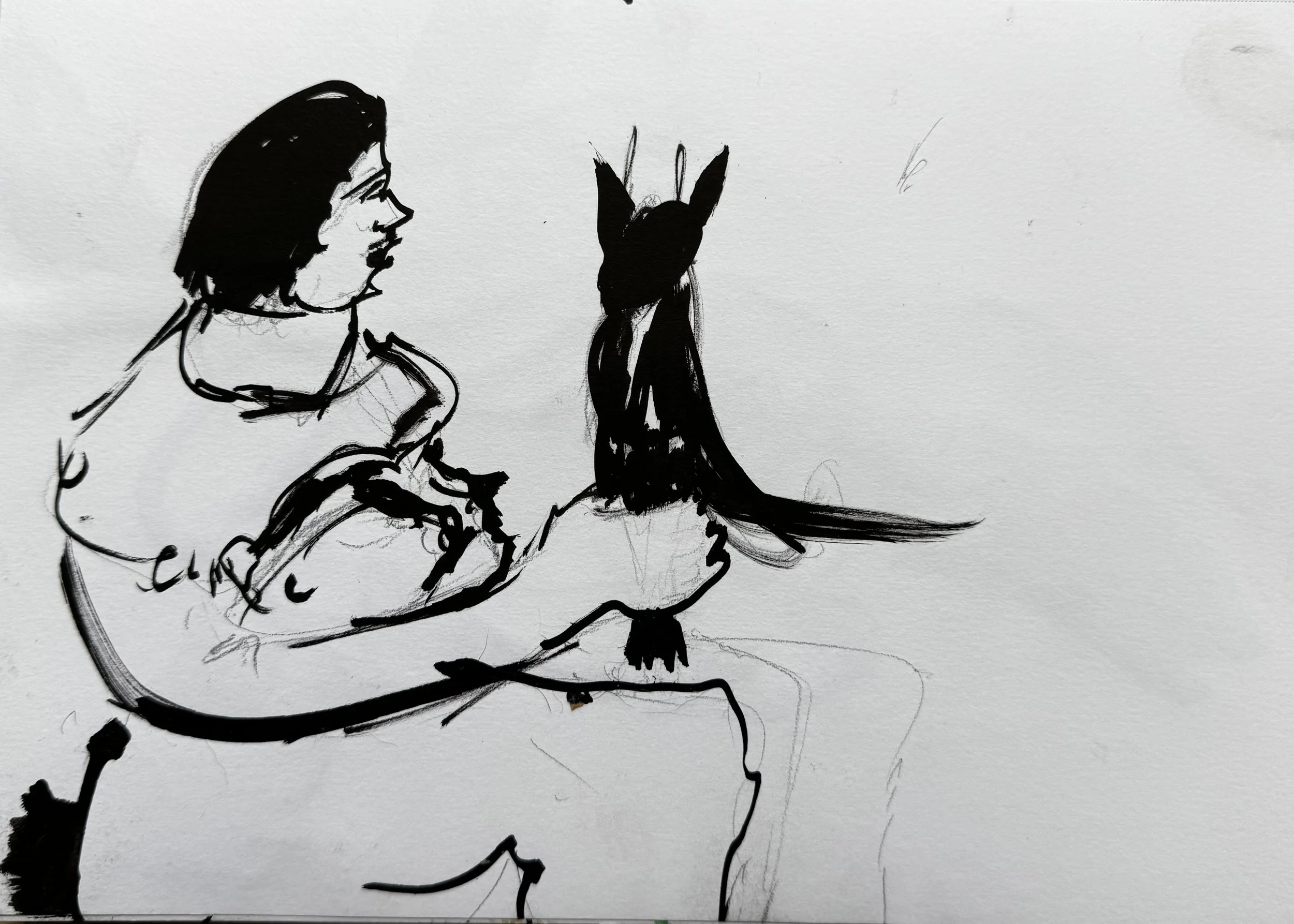 Lisa and her cat bat.jpg