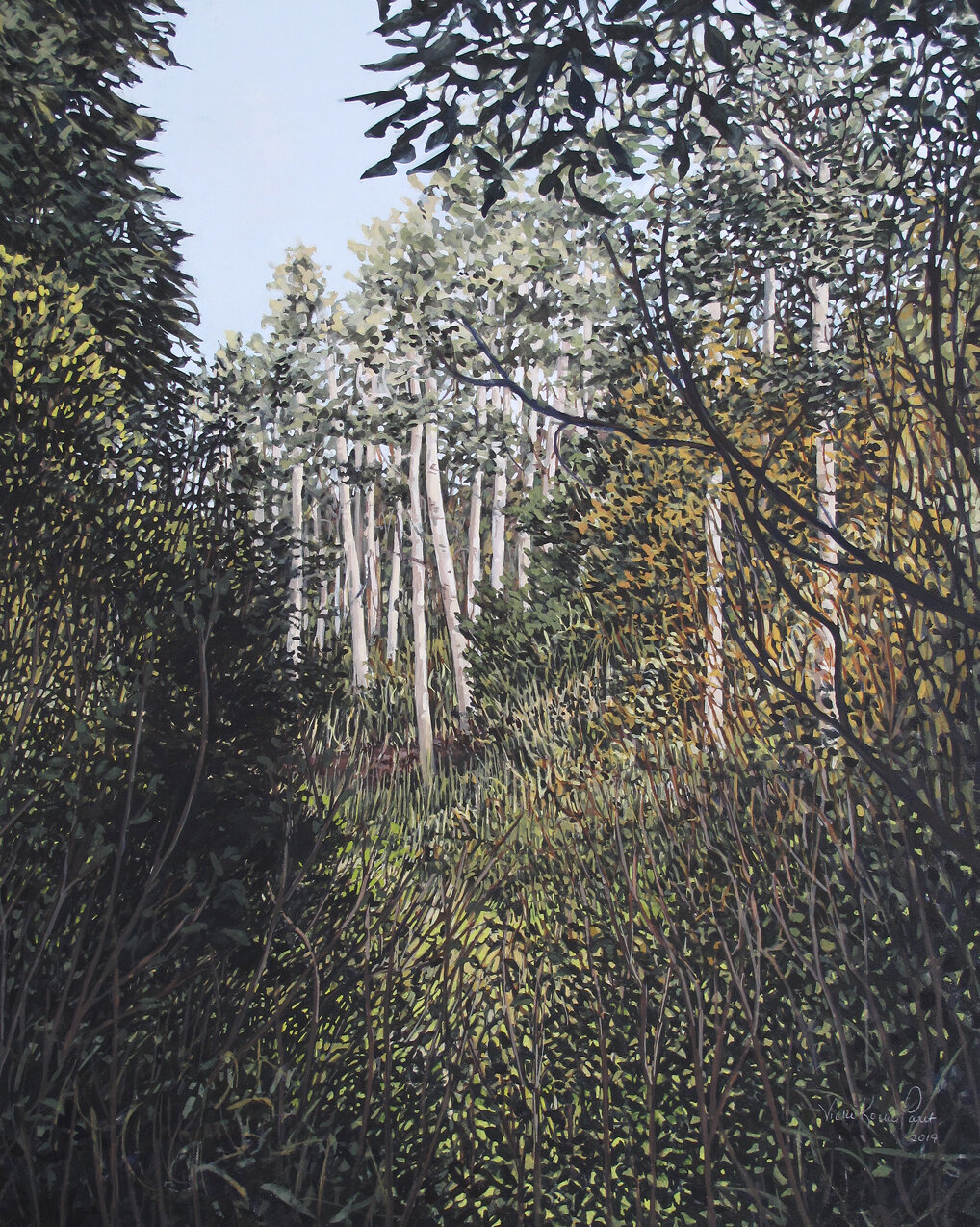    Passage:  Mill Creek Canyon #3, 2019   (sold)  gouache on panel, 20” x 16” 