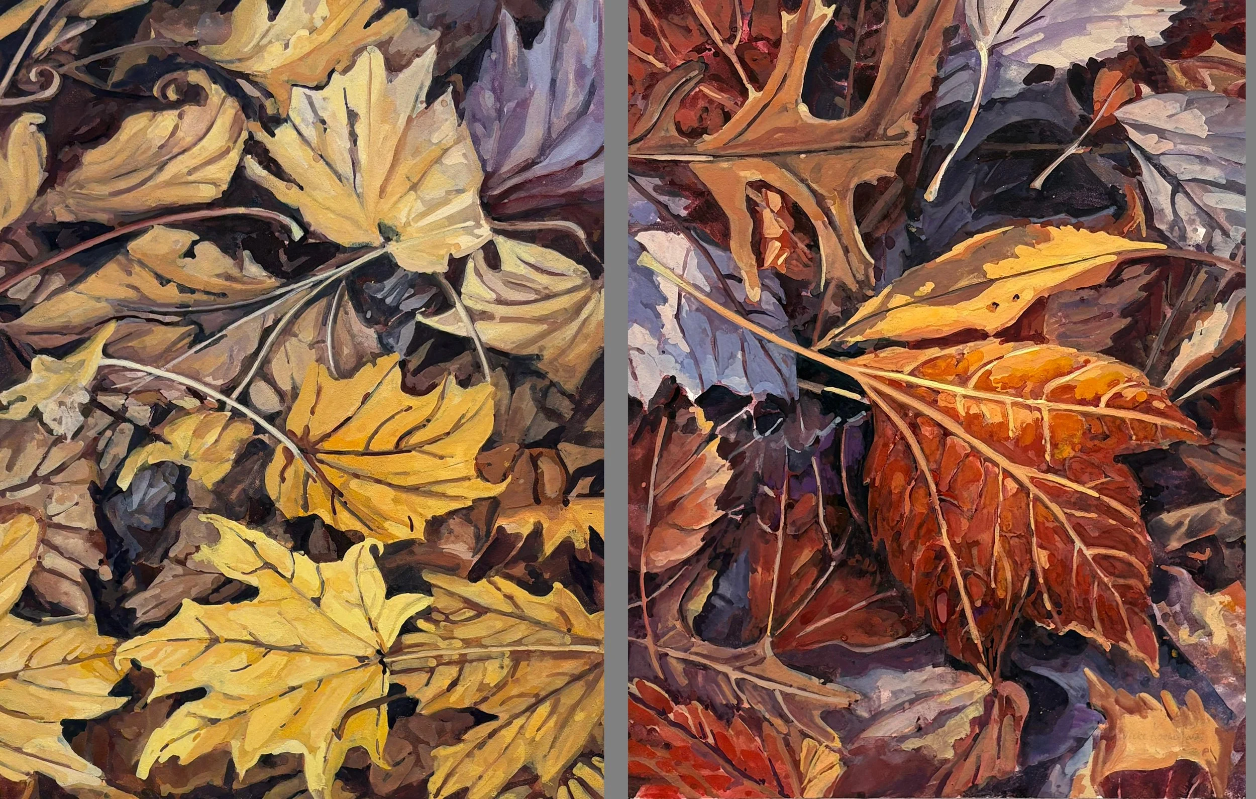 Yellow & Orange (diptych)
