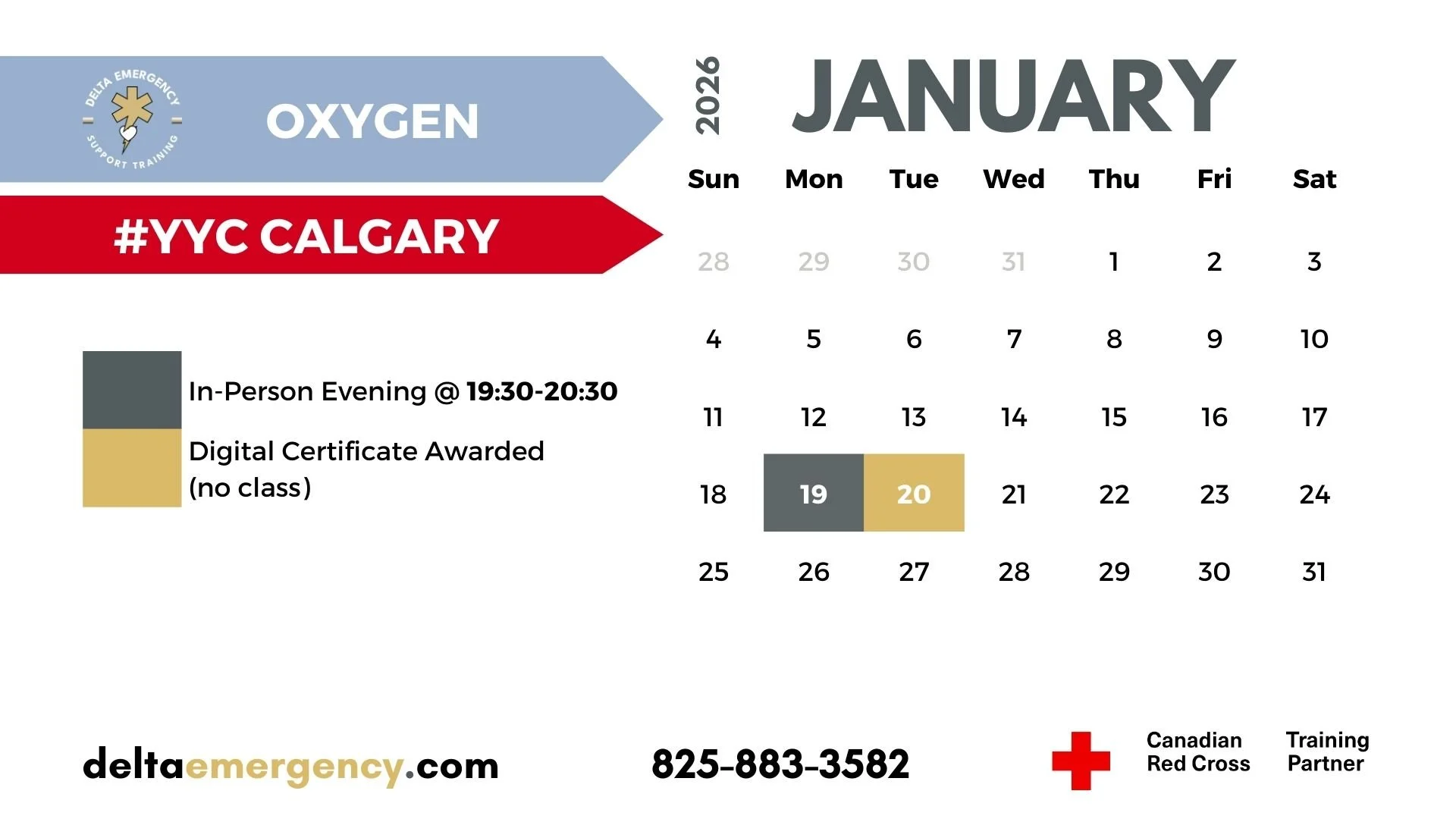 Oxygen Therapy and Oxygen Administration Certification Calgary January 2026 Advanced First Aid BLS CPR Calendar Delta Emergency Support Training and the Canadian Red Cross.jpg